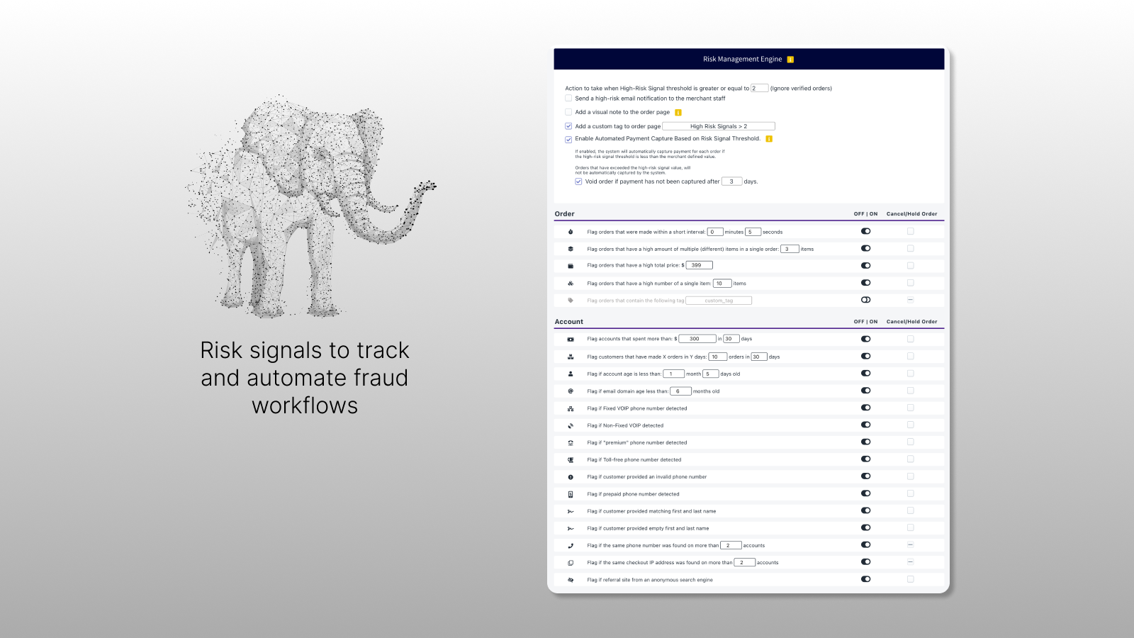 shopify fraud engine and fraud filter settings