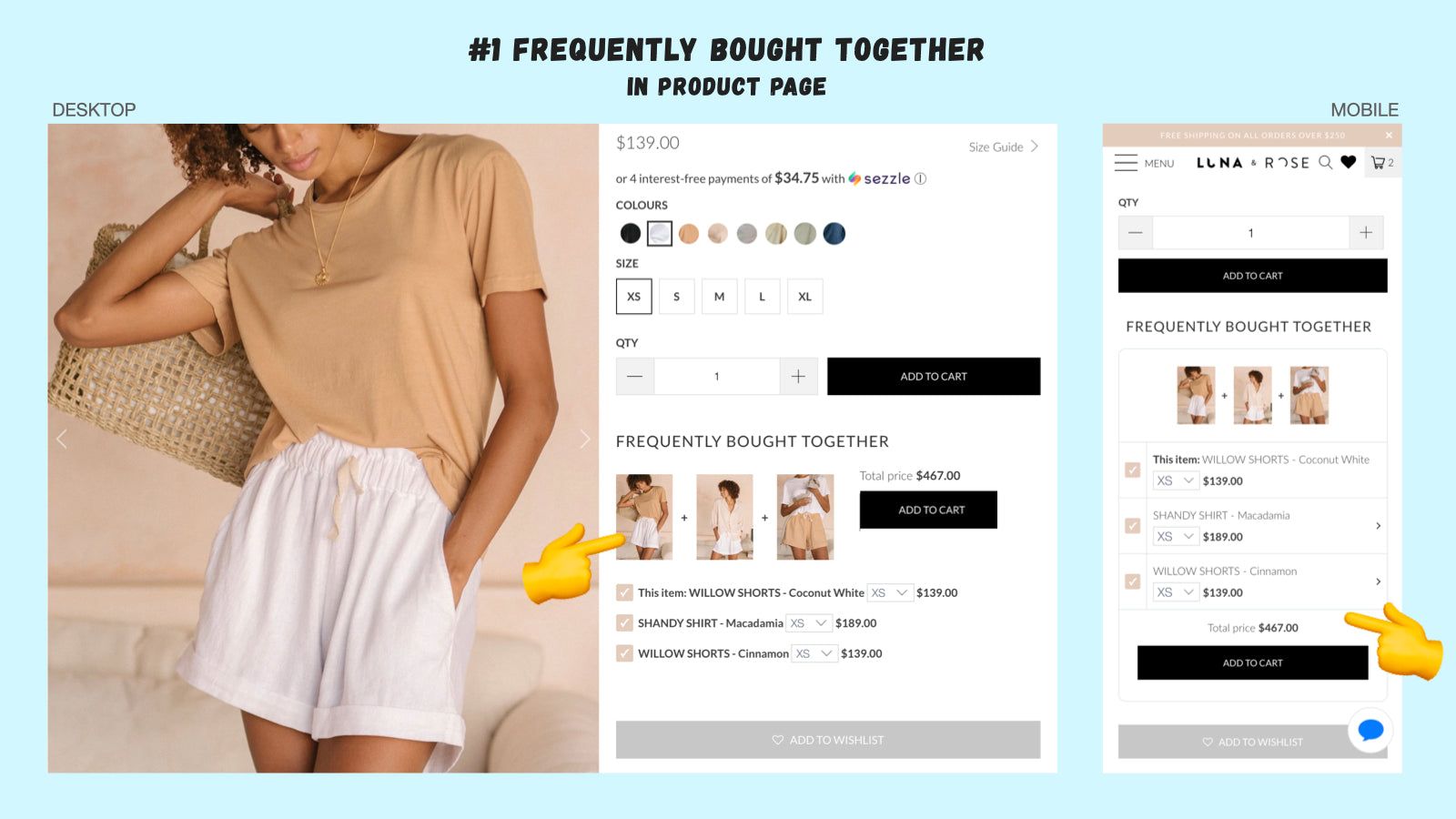 Shopify Frequently bought together bundle upsell