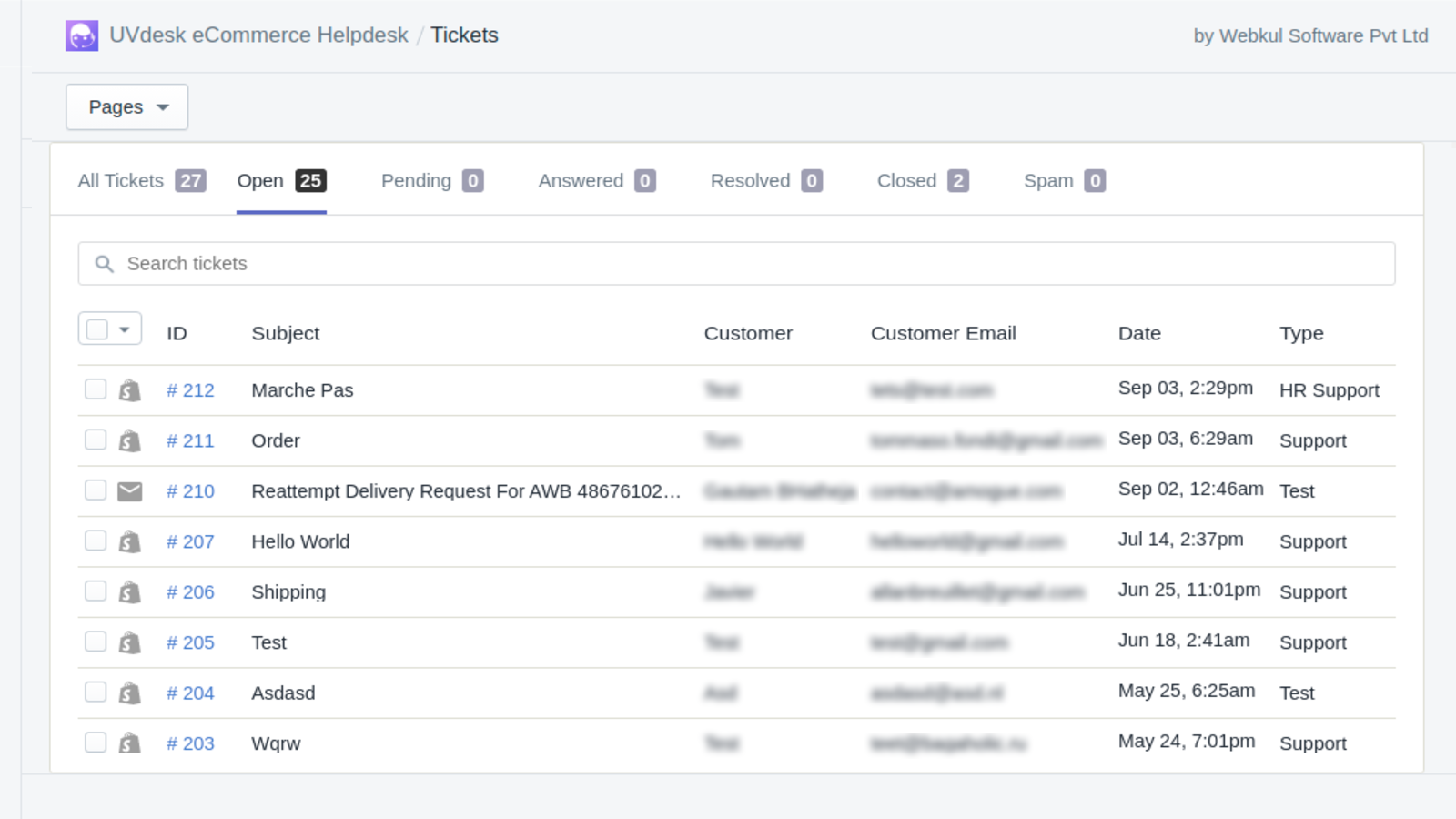 Shopify Helpdesk Admin Ticket View