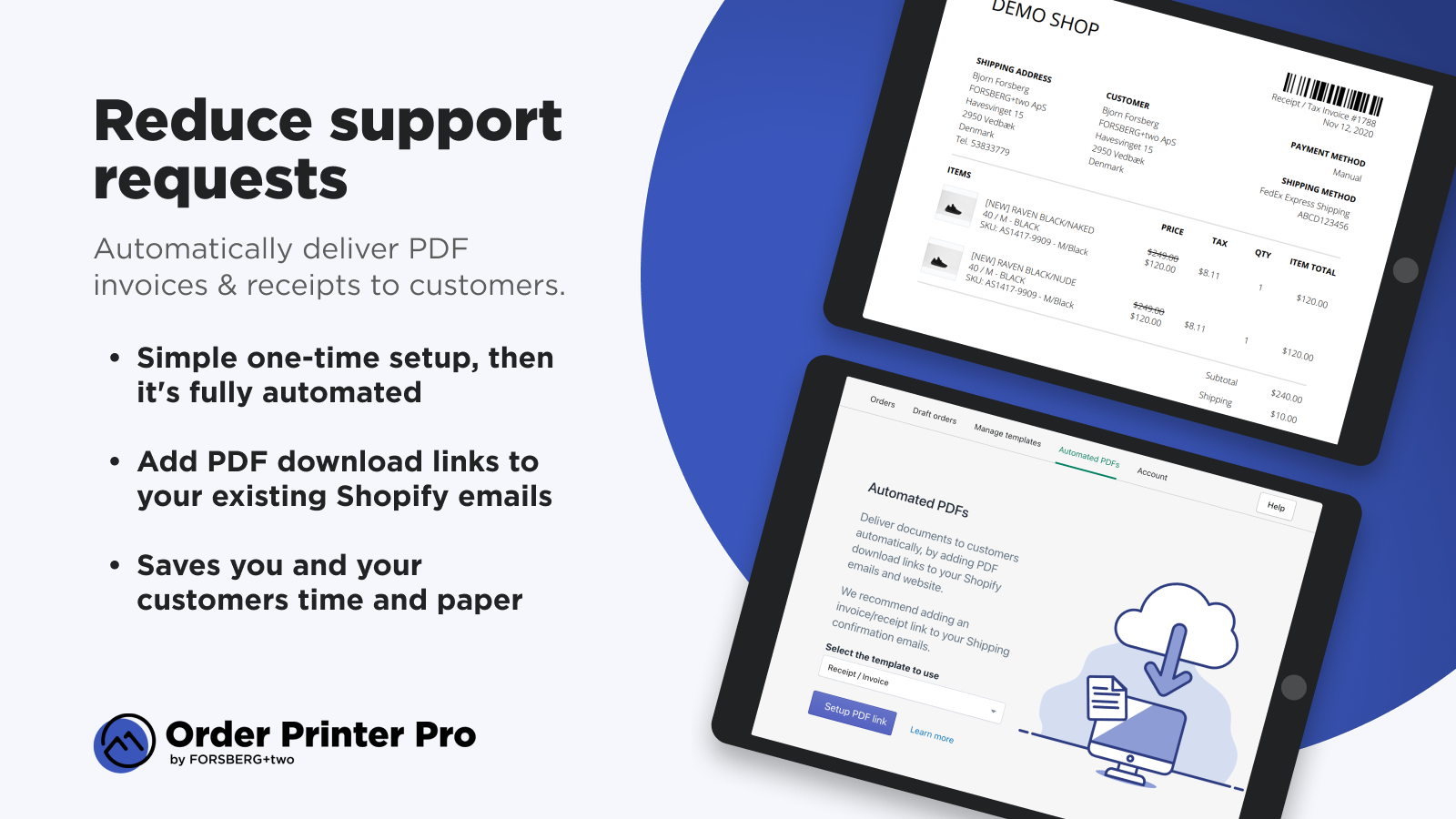 Shopify Order Printer - Automated PDF Invoices for customers