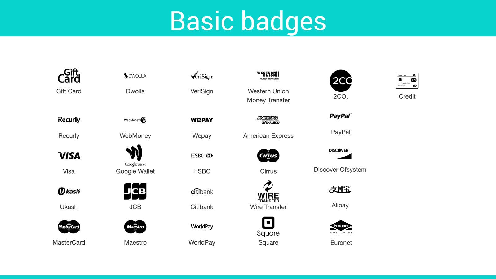 shopify payment badges
