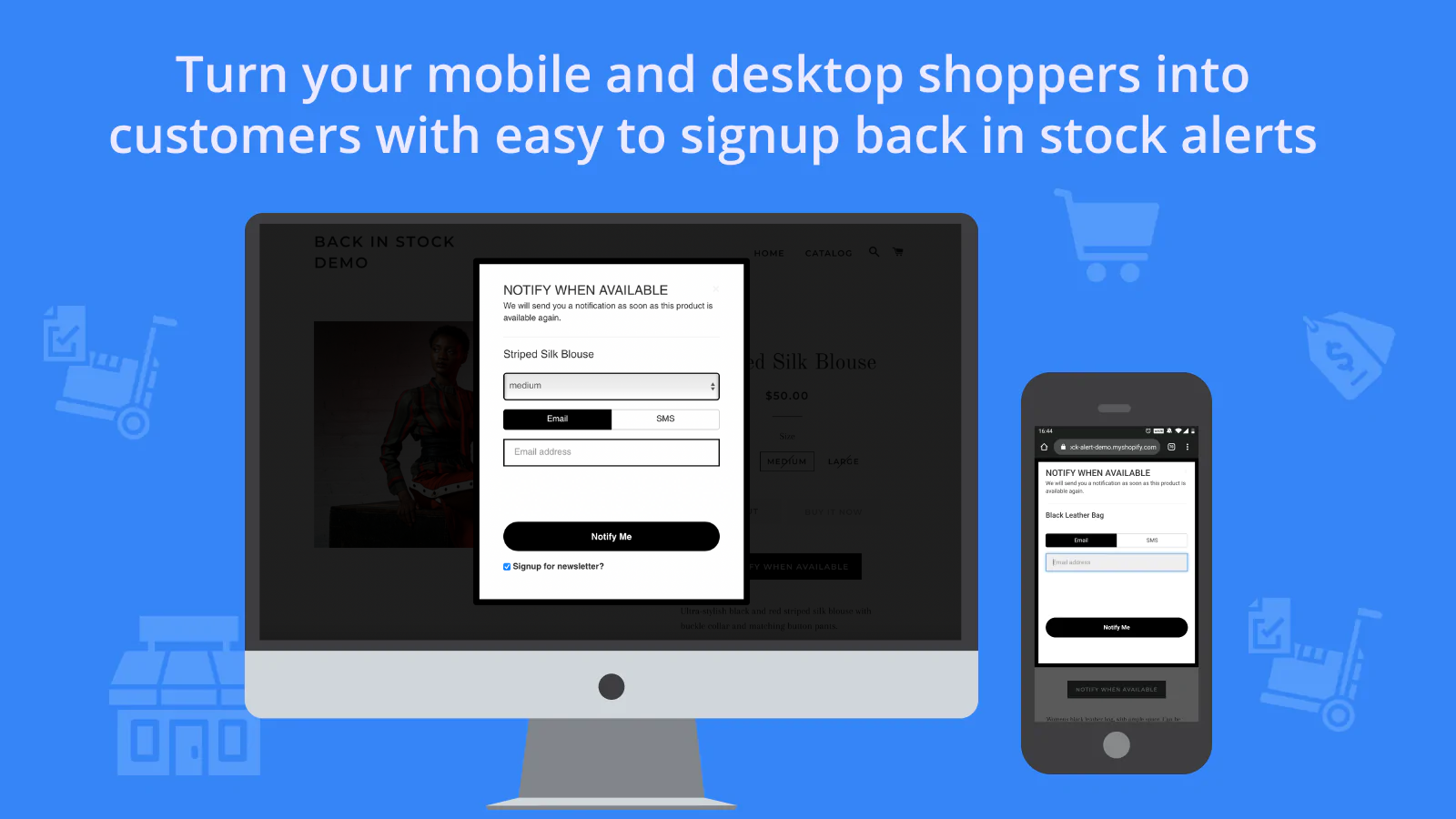 shopify restock alert app, back in stock alert