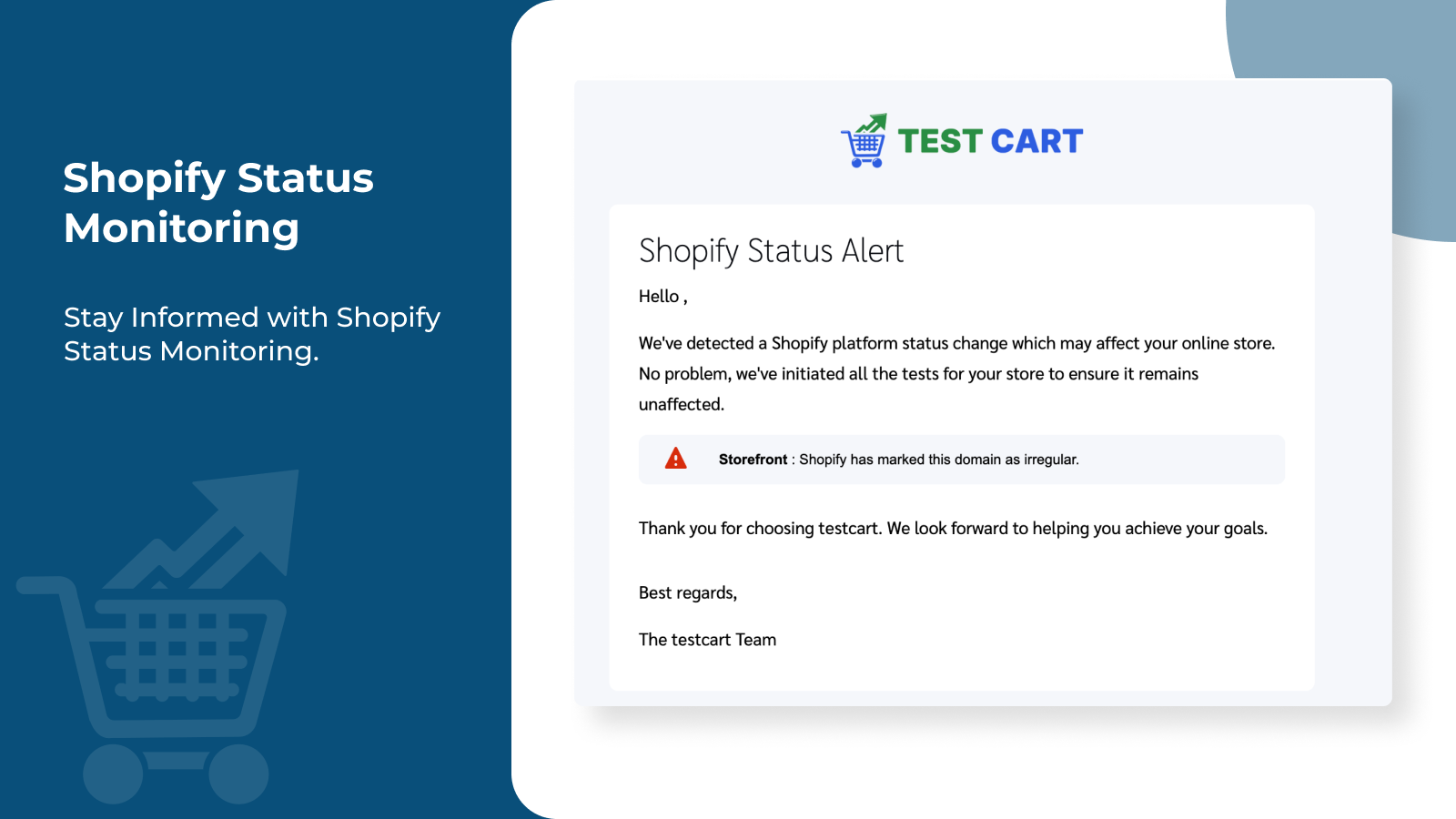Shopify status monitoring