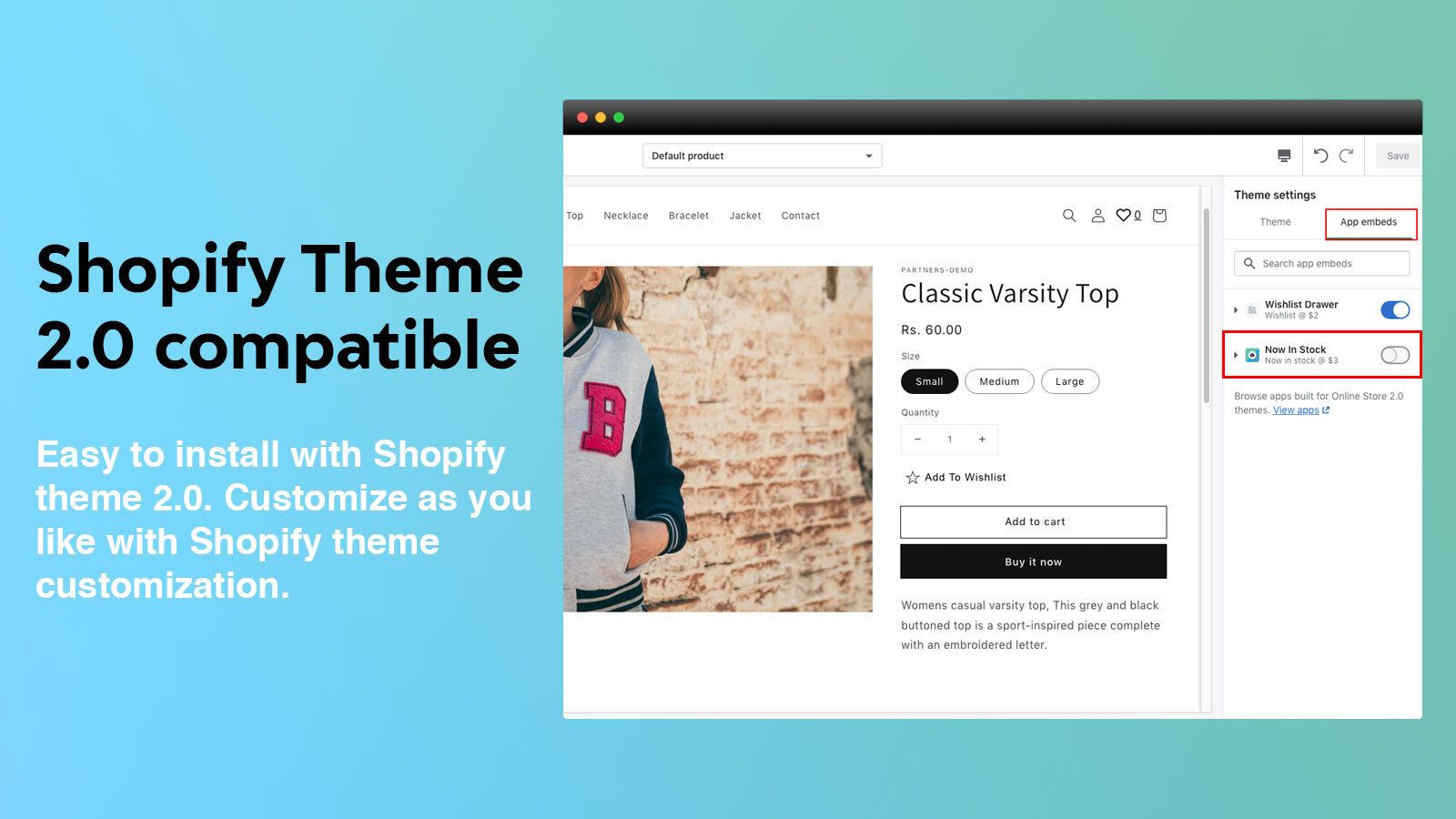 Shopify theme 2.0 compatible
