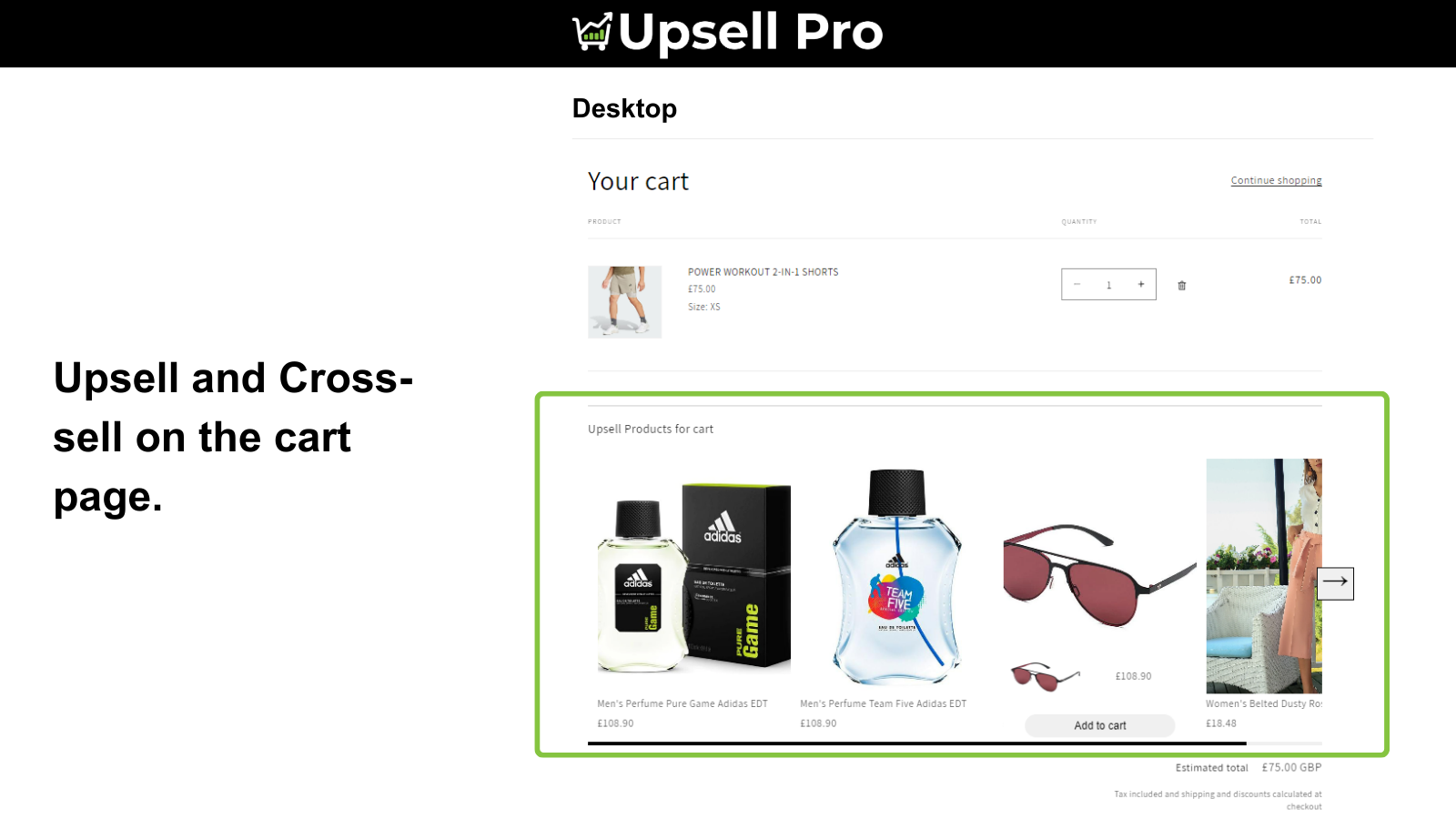Shopify Upsell App Cross-Sell on cart page