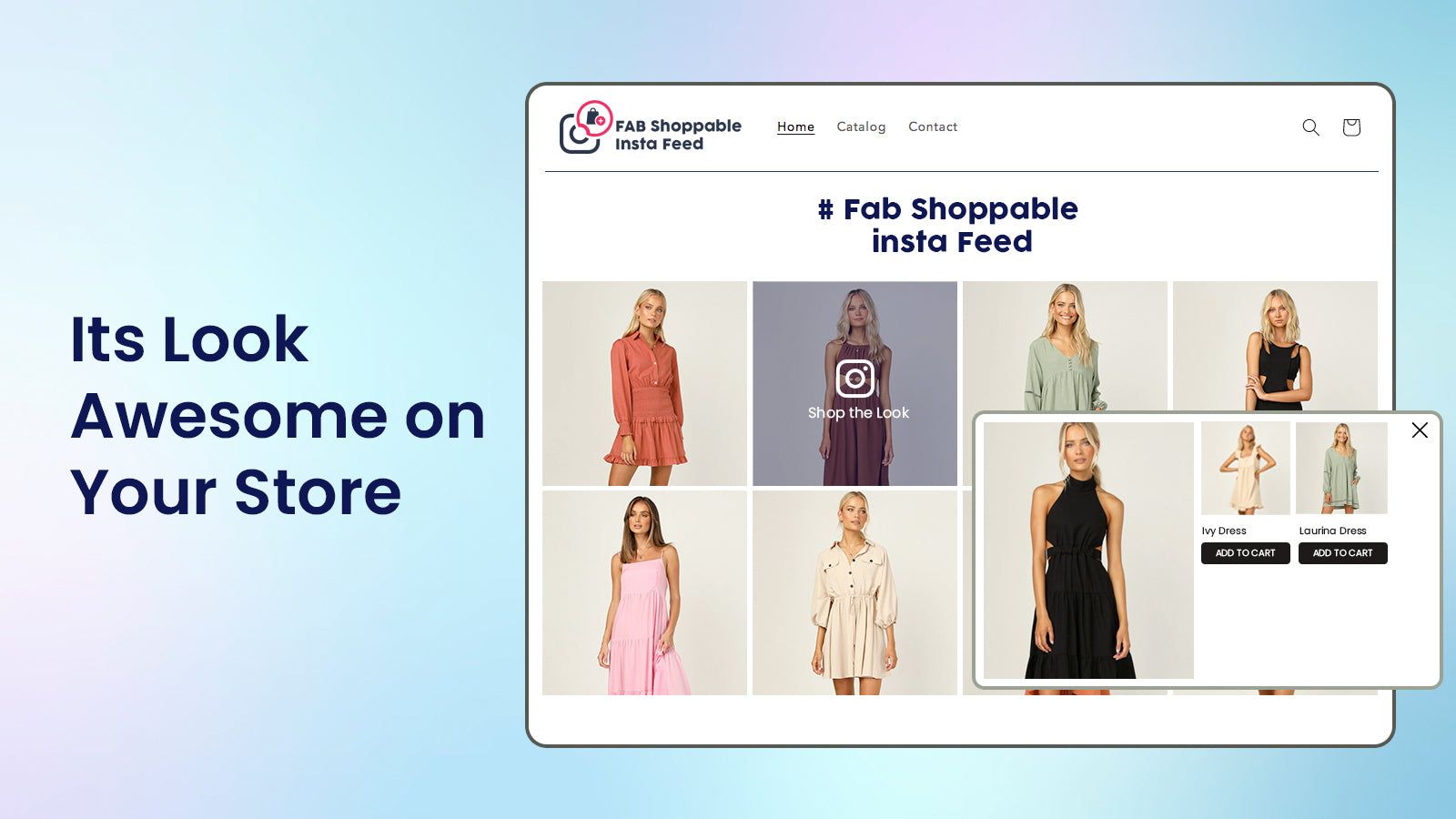 Shoppable Instagram feed