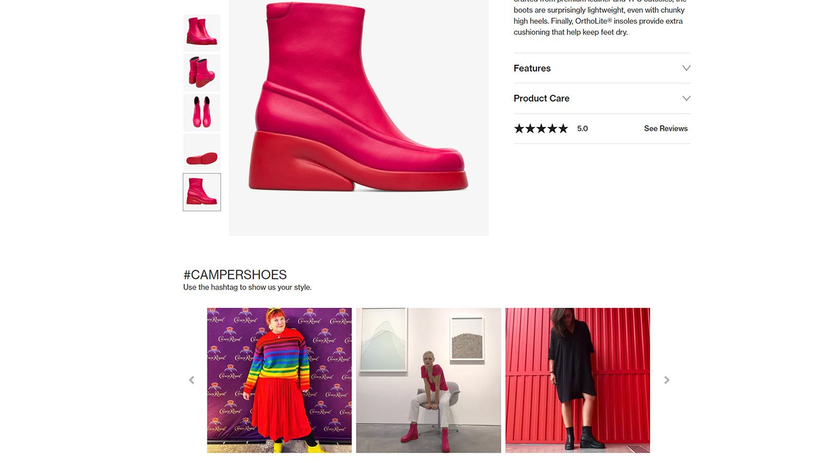 Shoppable UGC, Camper Shoes