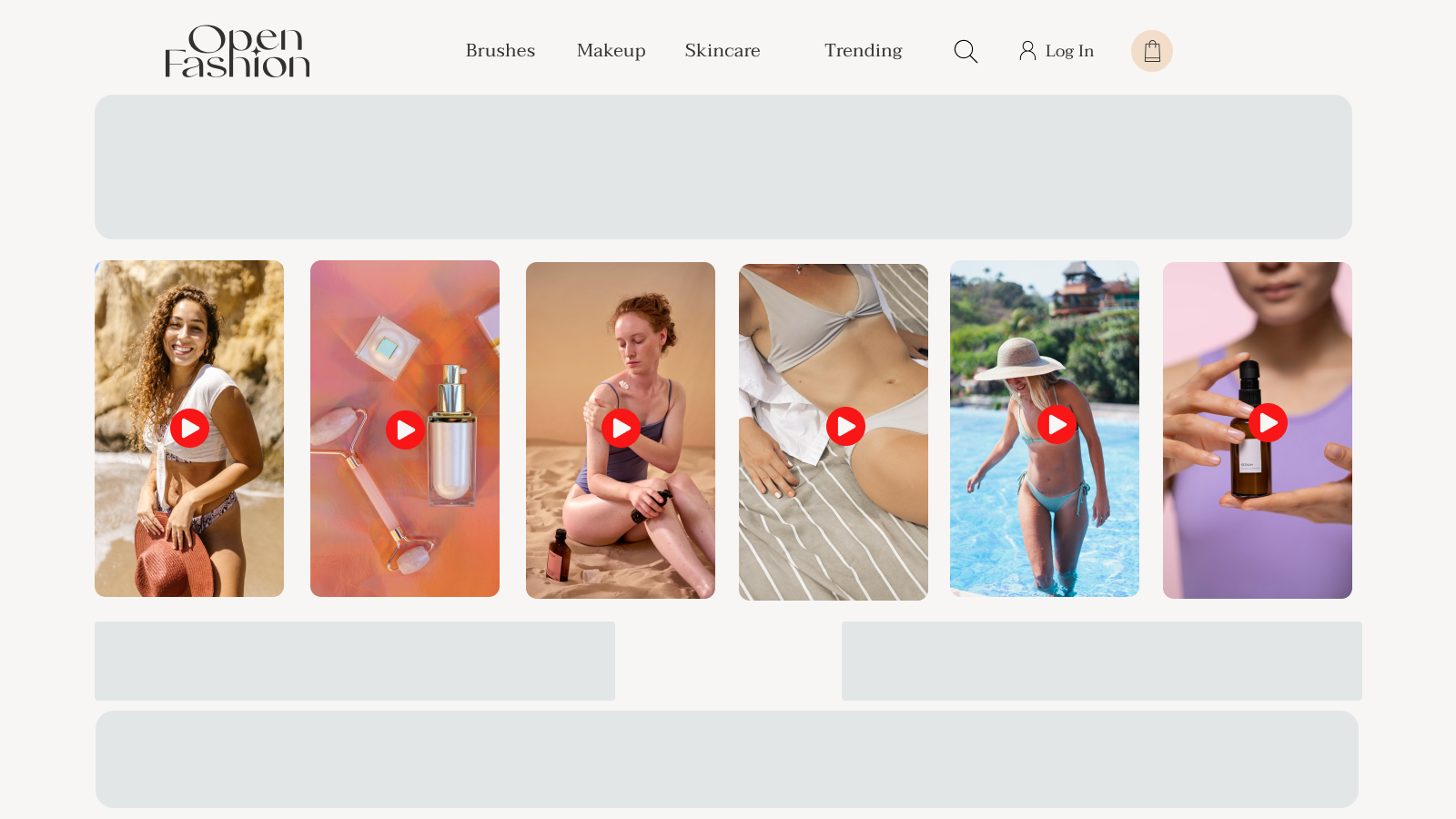 Shoppable videos in a carousel format for ecommerce websites