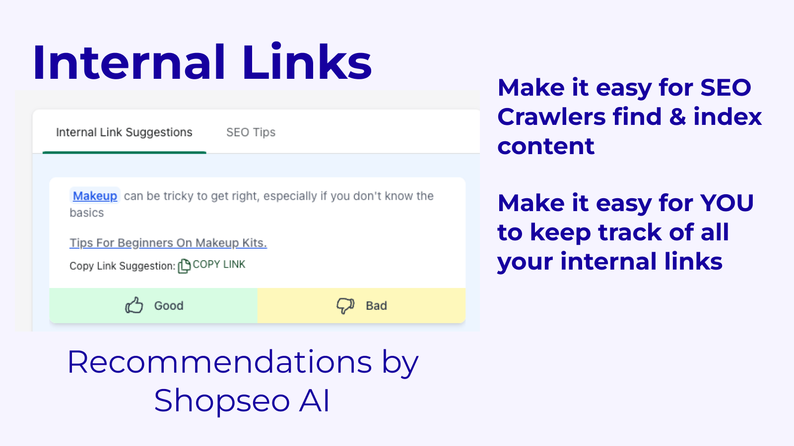Shospeo AI, Shopify internal link recommendations linkwhisper
