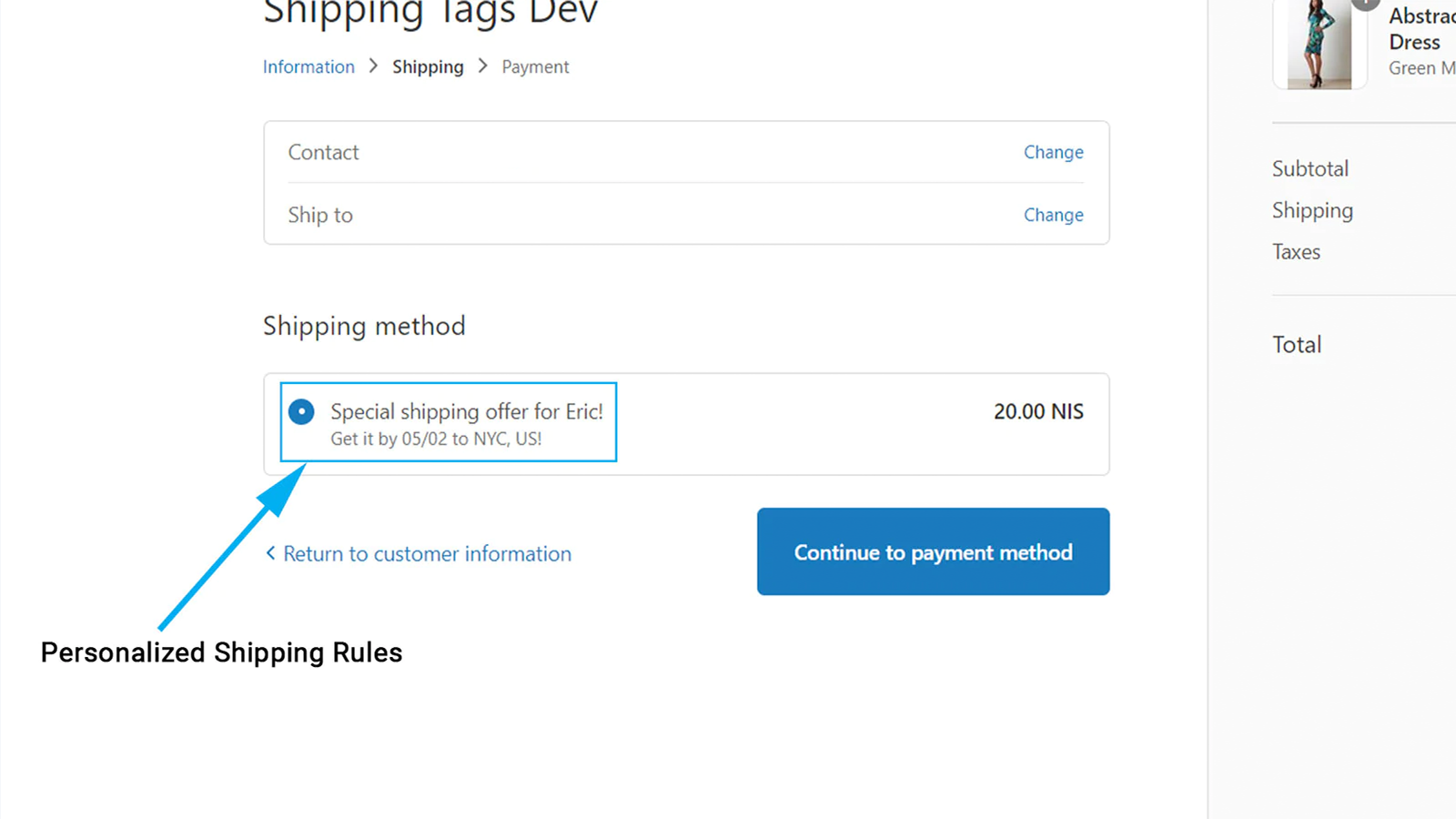 Show custom shipping rates at checkout using product tags