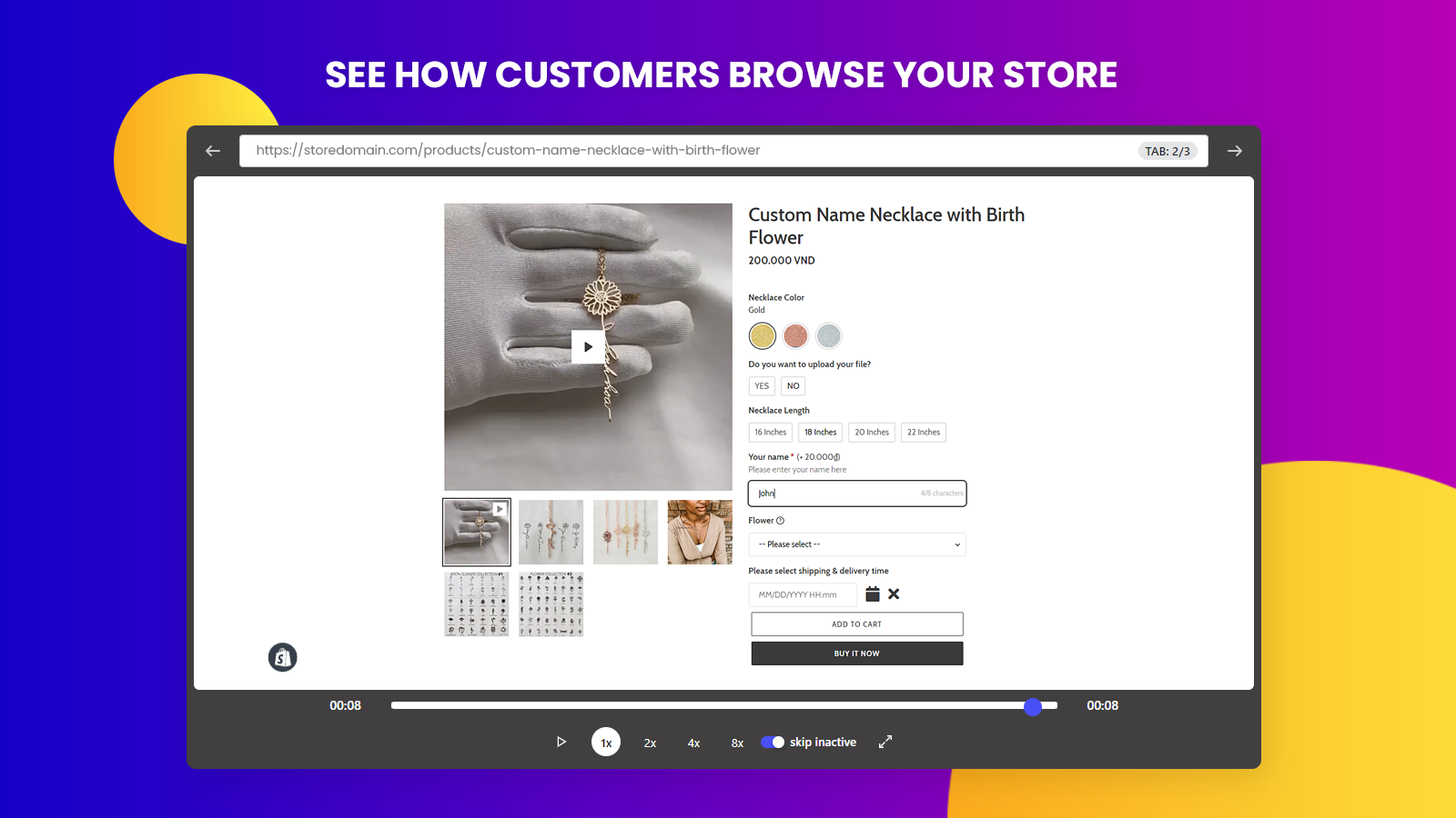 Show Customer Behaviour On Your Store - Session Recording Replay