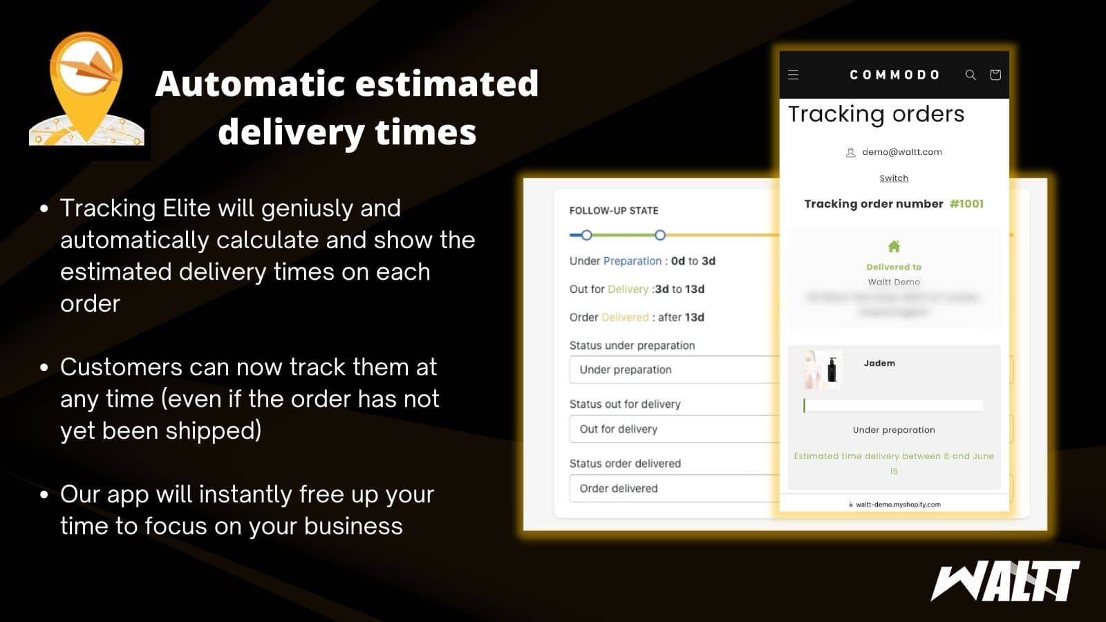 Show estimated delivery times (even before orders are shipped)