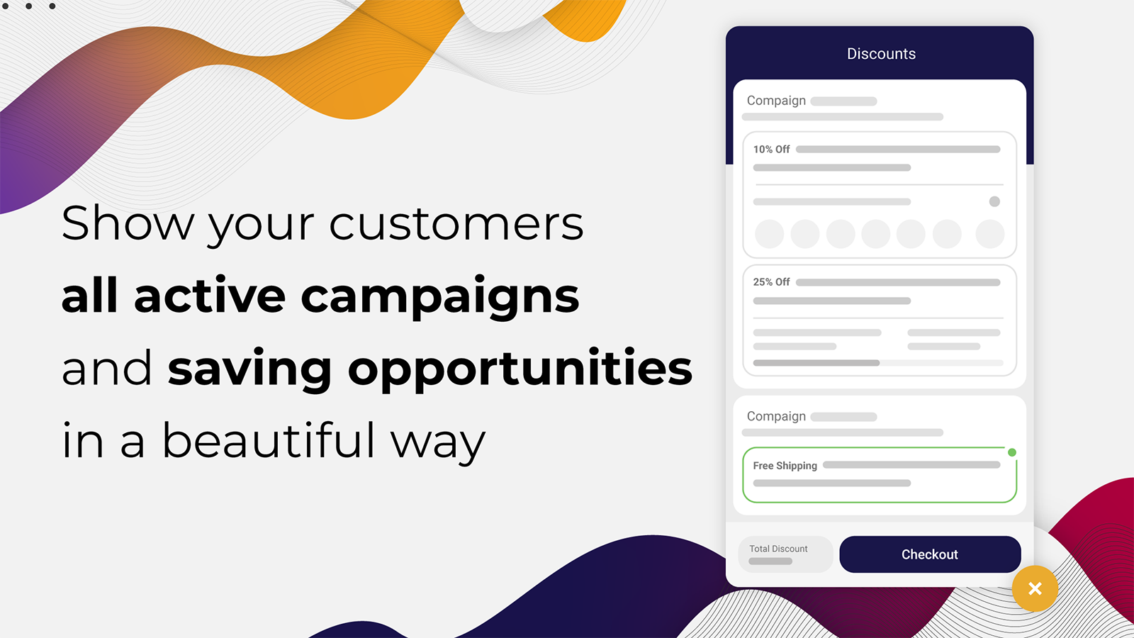 Show your customers all active campaigns