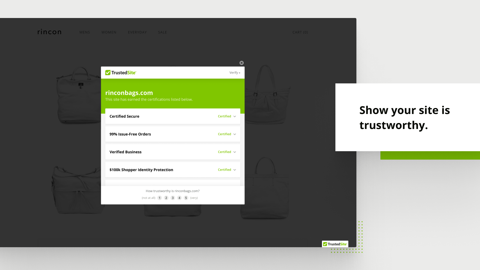 Show your site is trustworthy.
