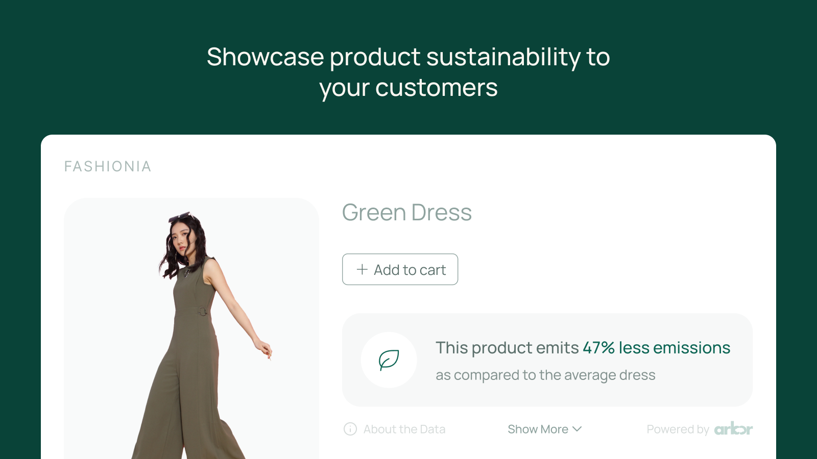 Showcase product sustainability to your customers
