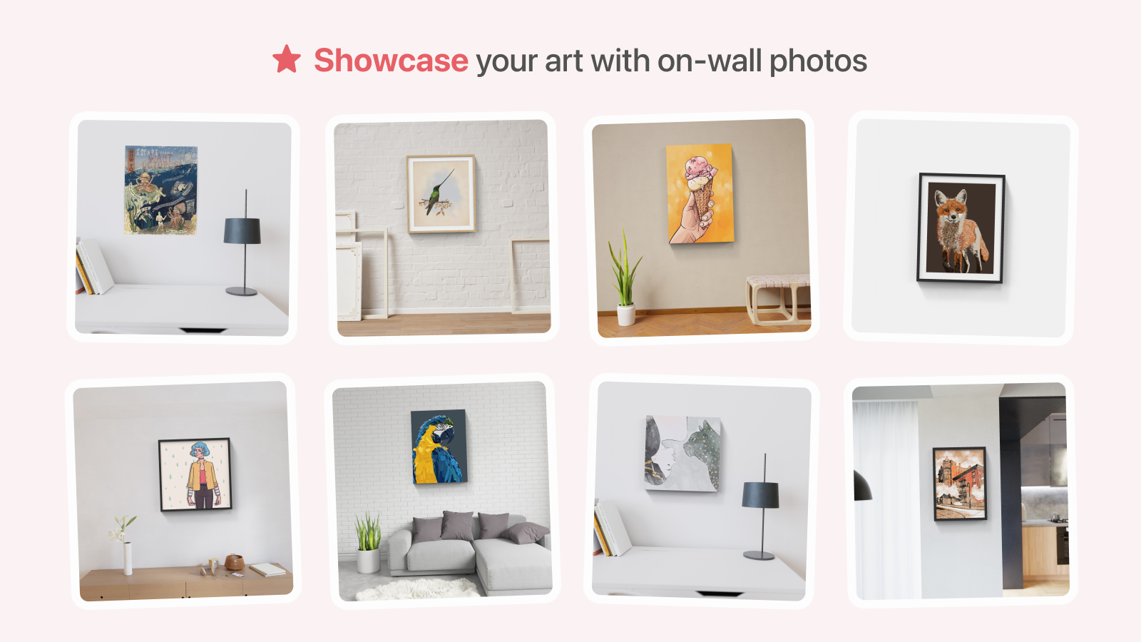Showcase your art with on-wall photos