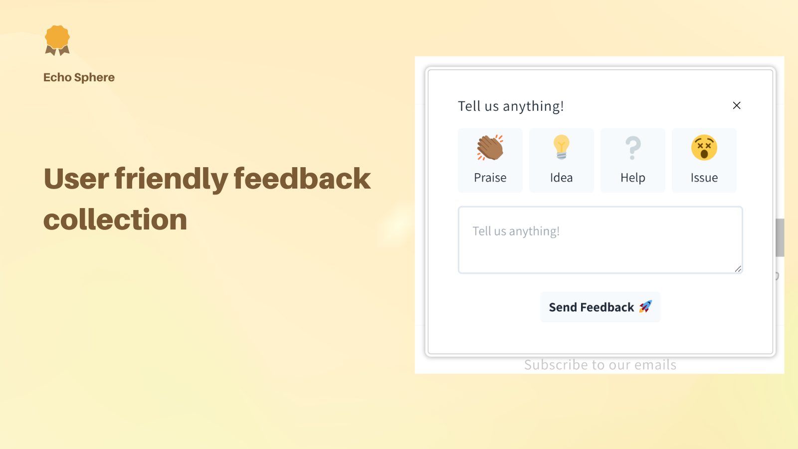 Shows feedback collection widget