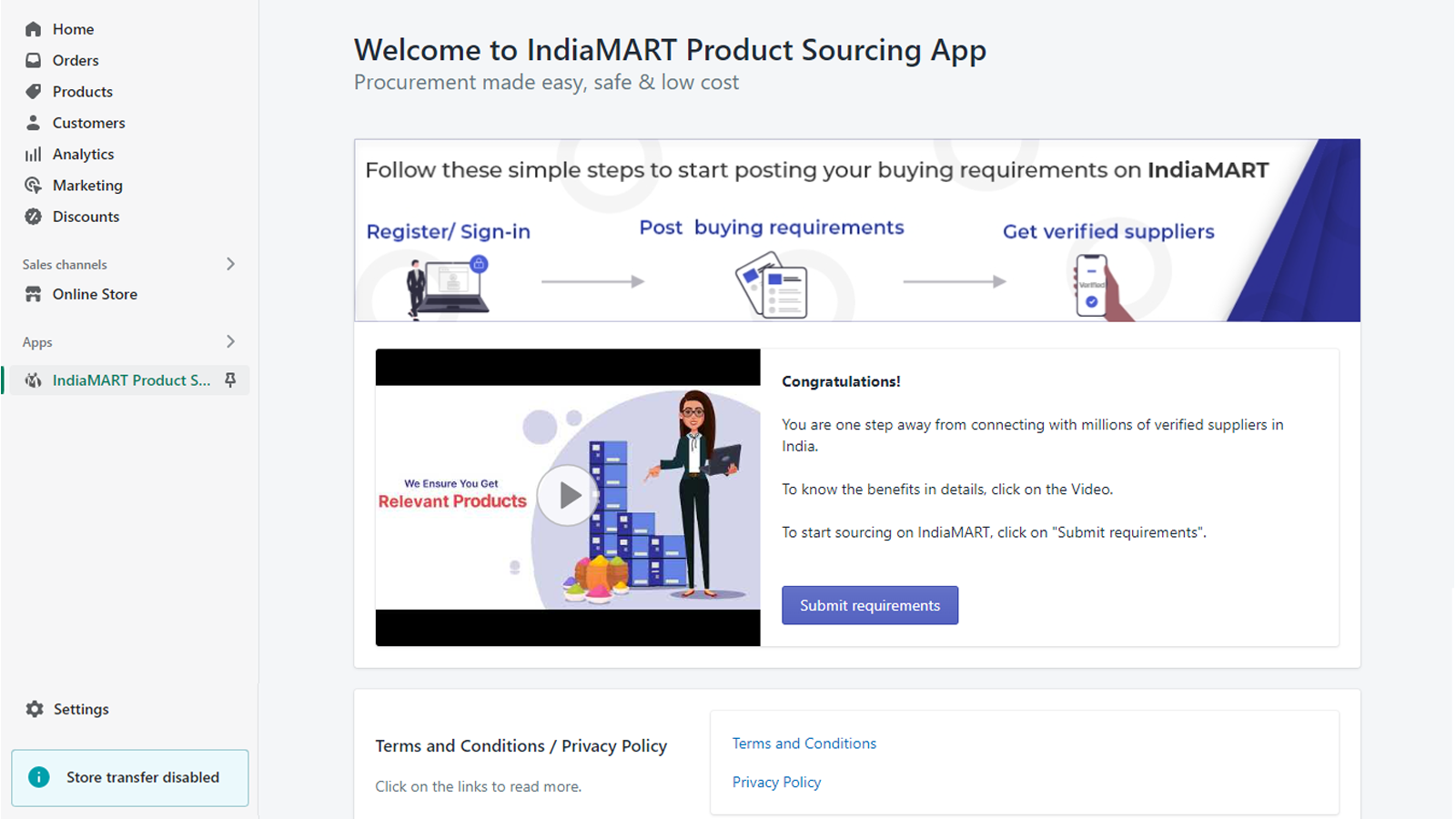 Sign-in to IndiaMART Sourcing app