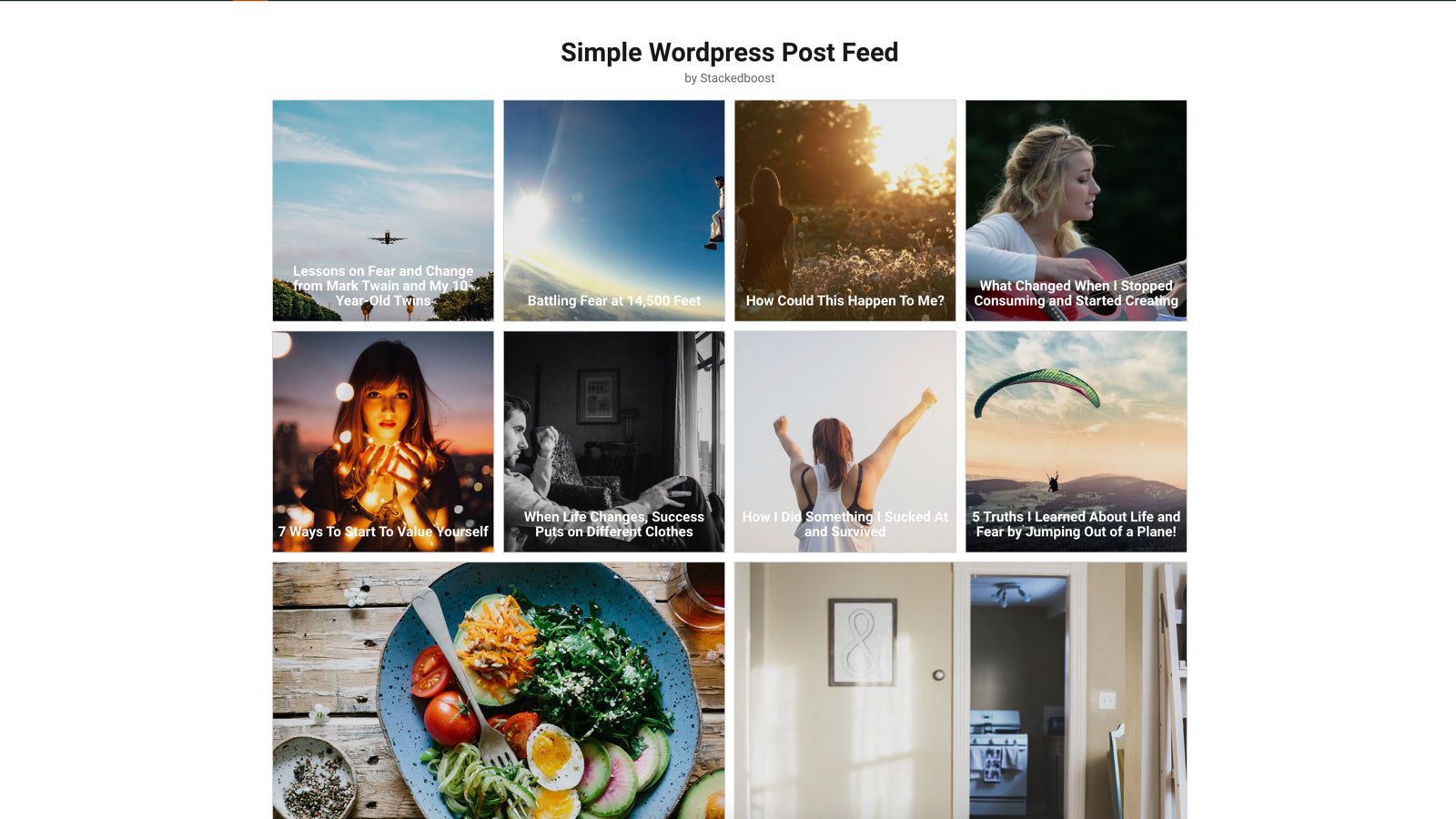 Simple Wordpress Post Feed App