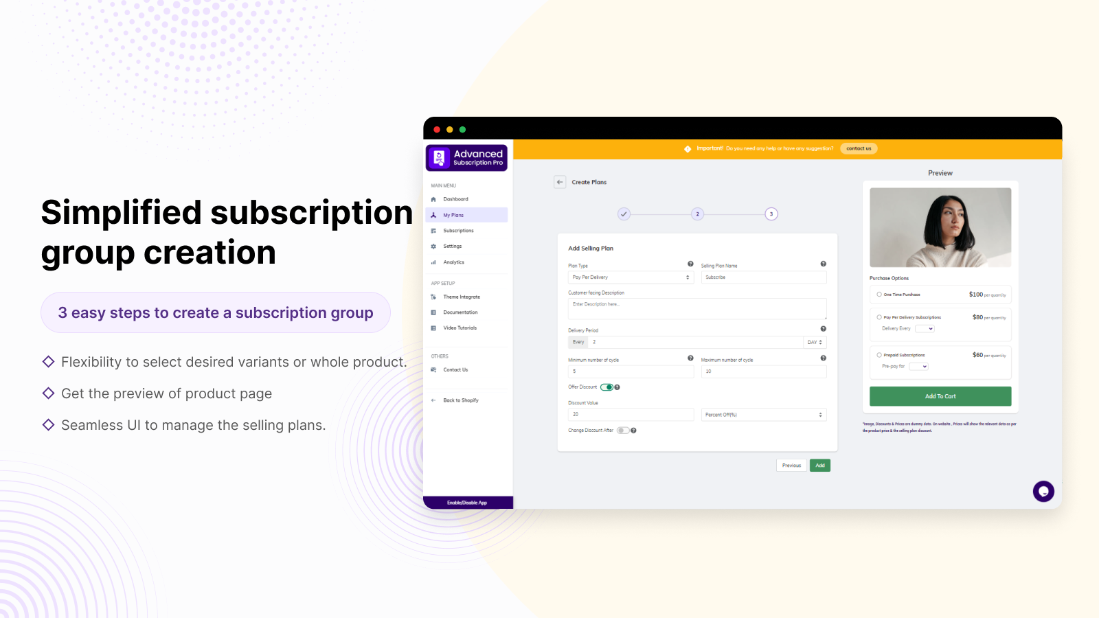 Simplified subscription group creation in easy steps
