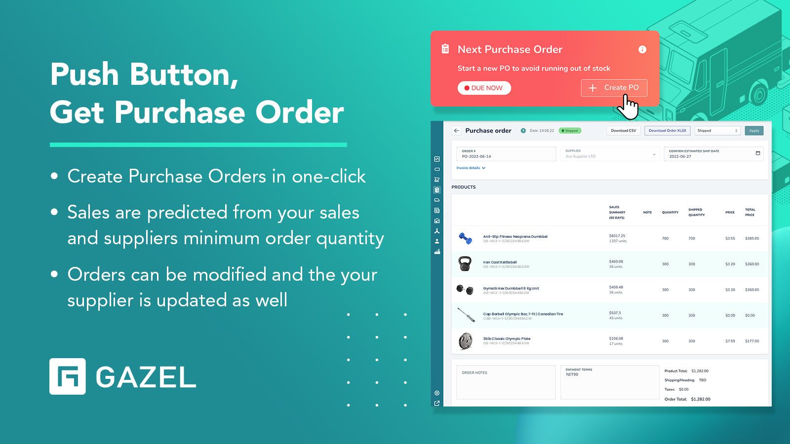 Single button Purchase orders