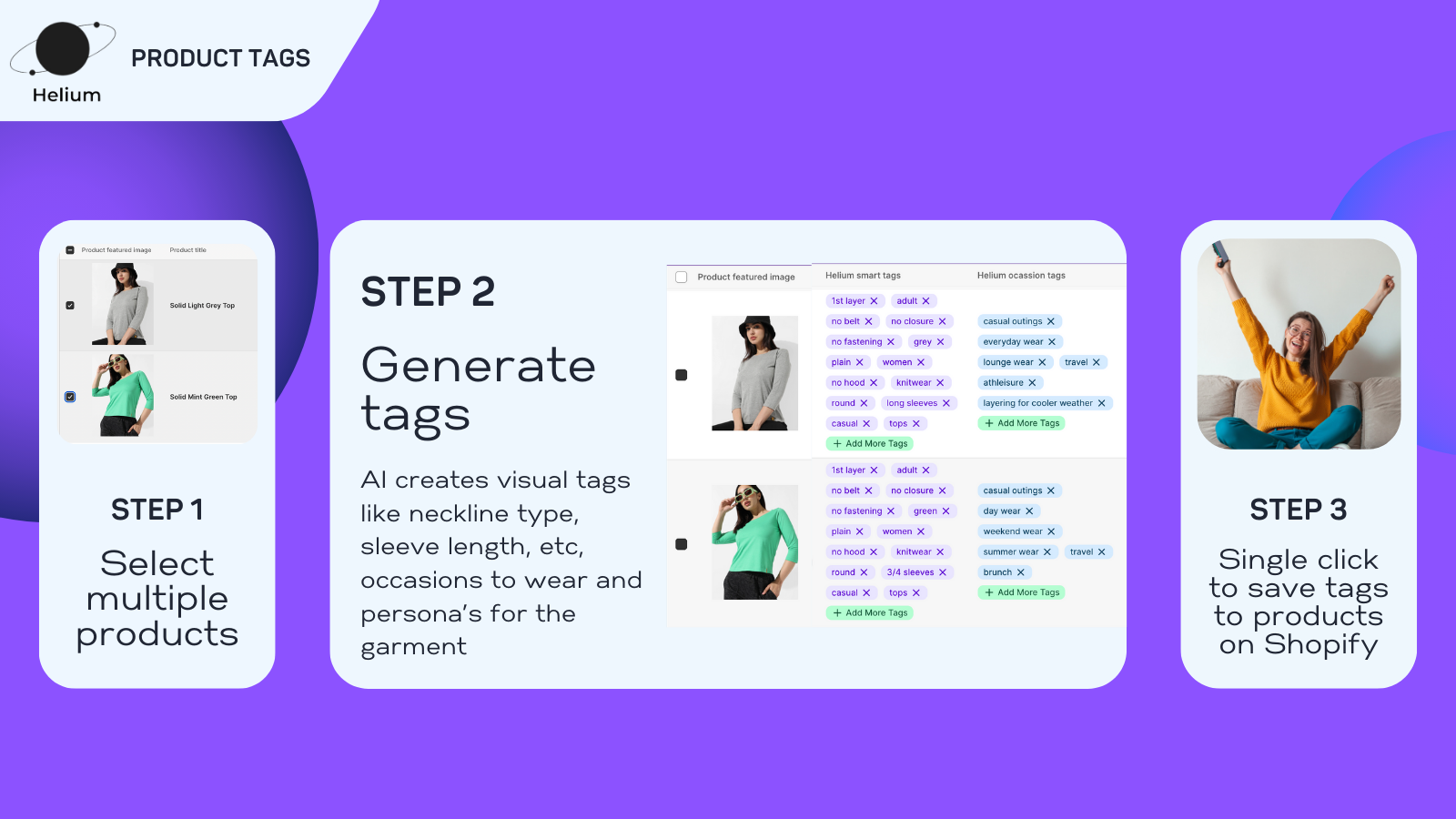 Single click to generate tags for all your products