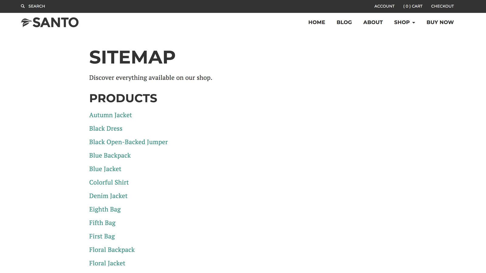sitemap of all products help customers search products sitemap