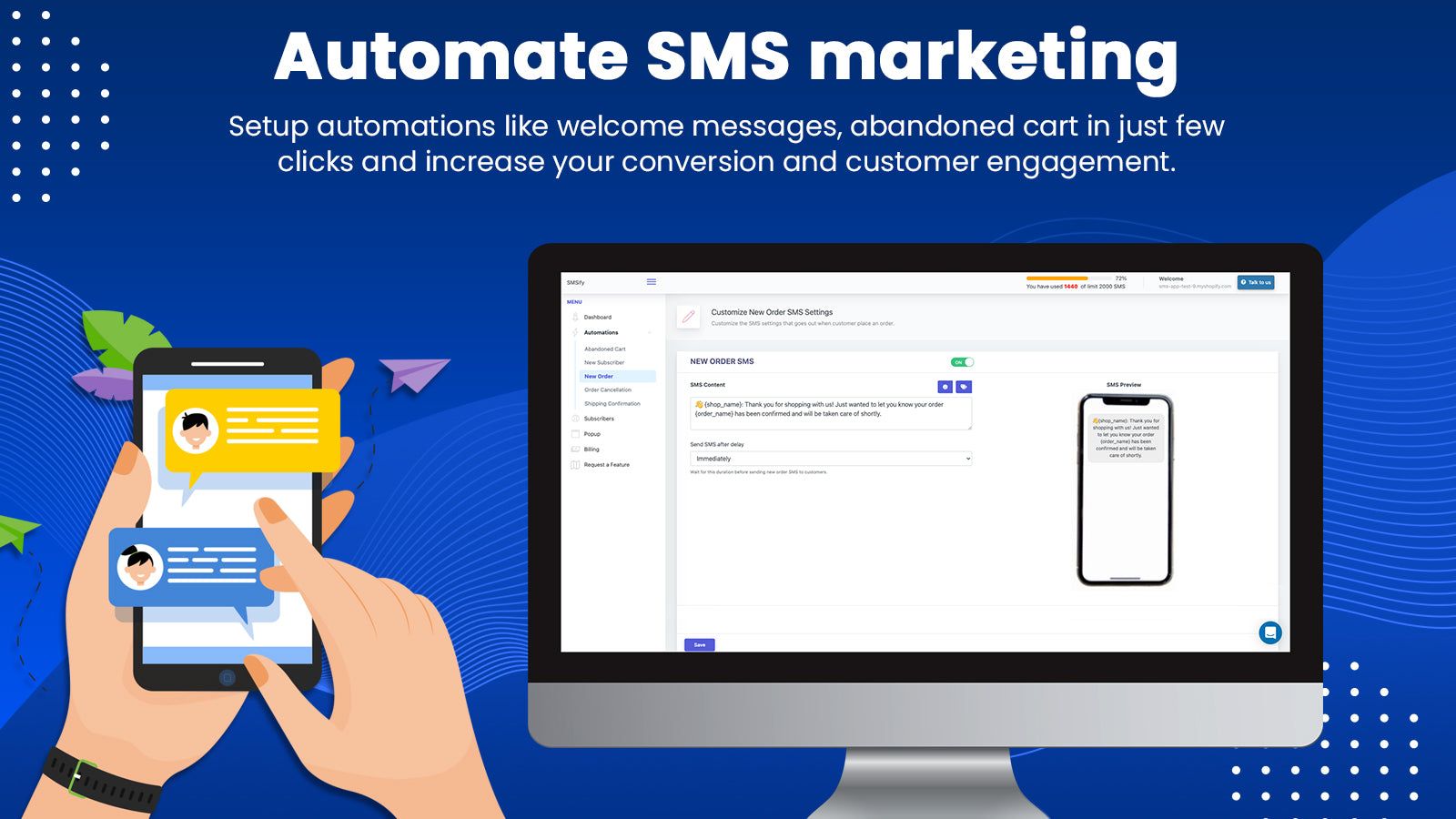 SMS Shopify app 