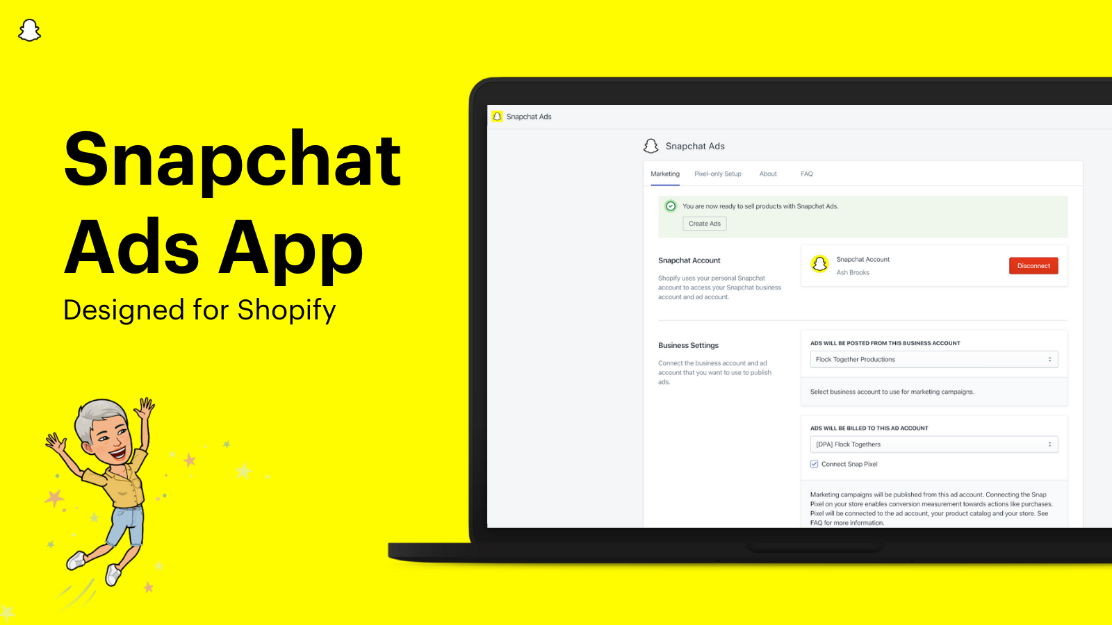 Snapchat Ads App, designed for Shopify merchants