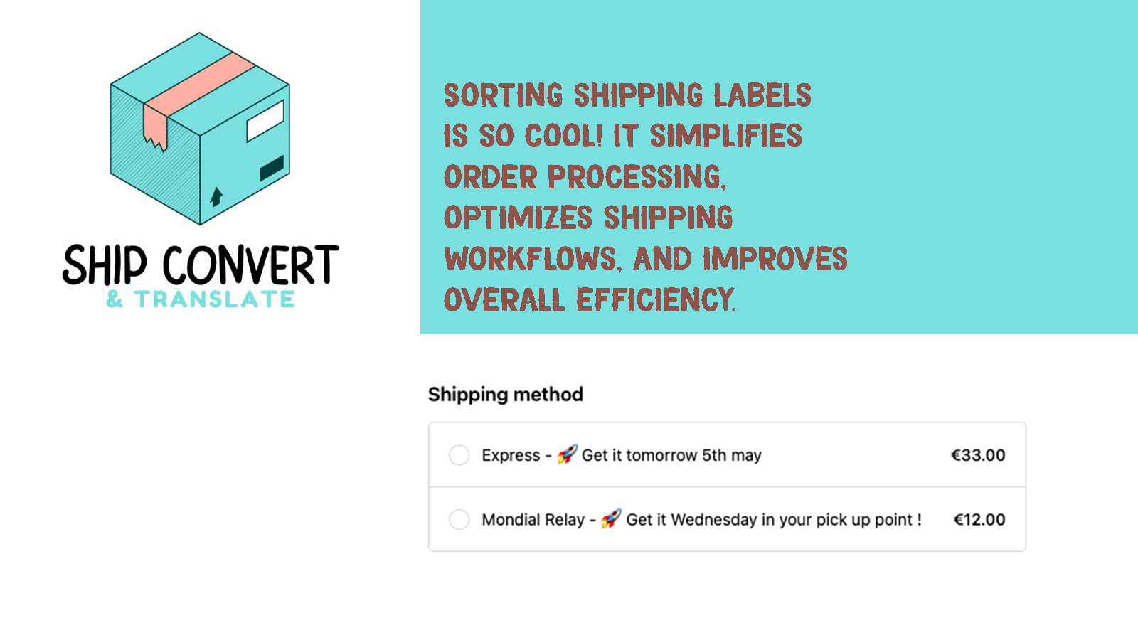 sort shipping label get a better user experience