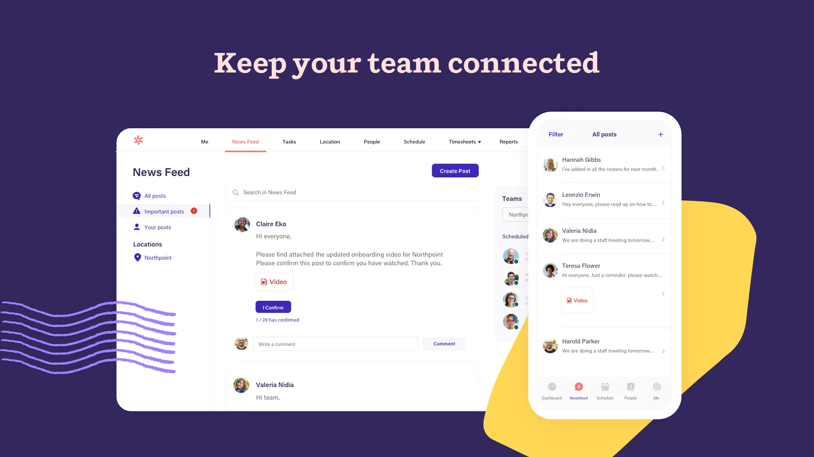 Stay connected with your team on all devices