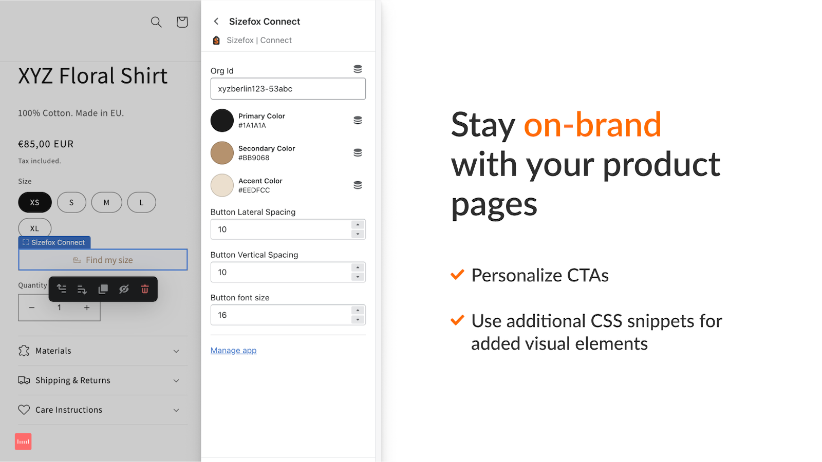 Stay on-brand with your product pages with personalized CTAs