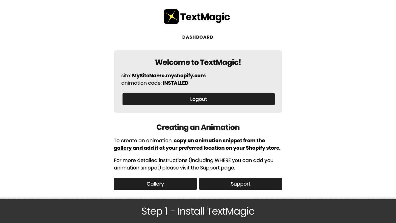 Step 1 - Install TextMagic