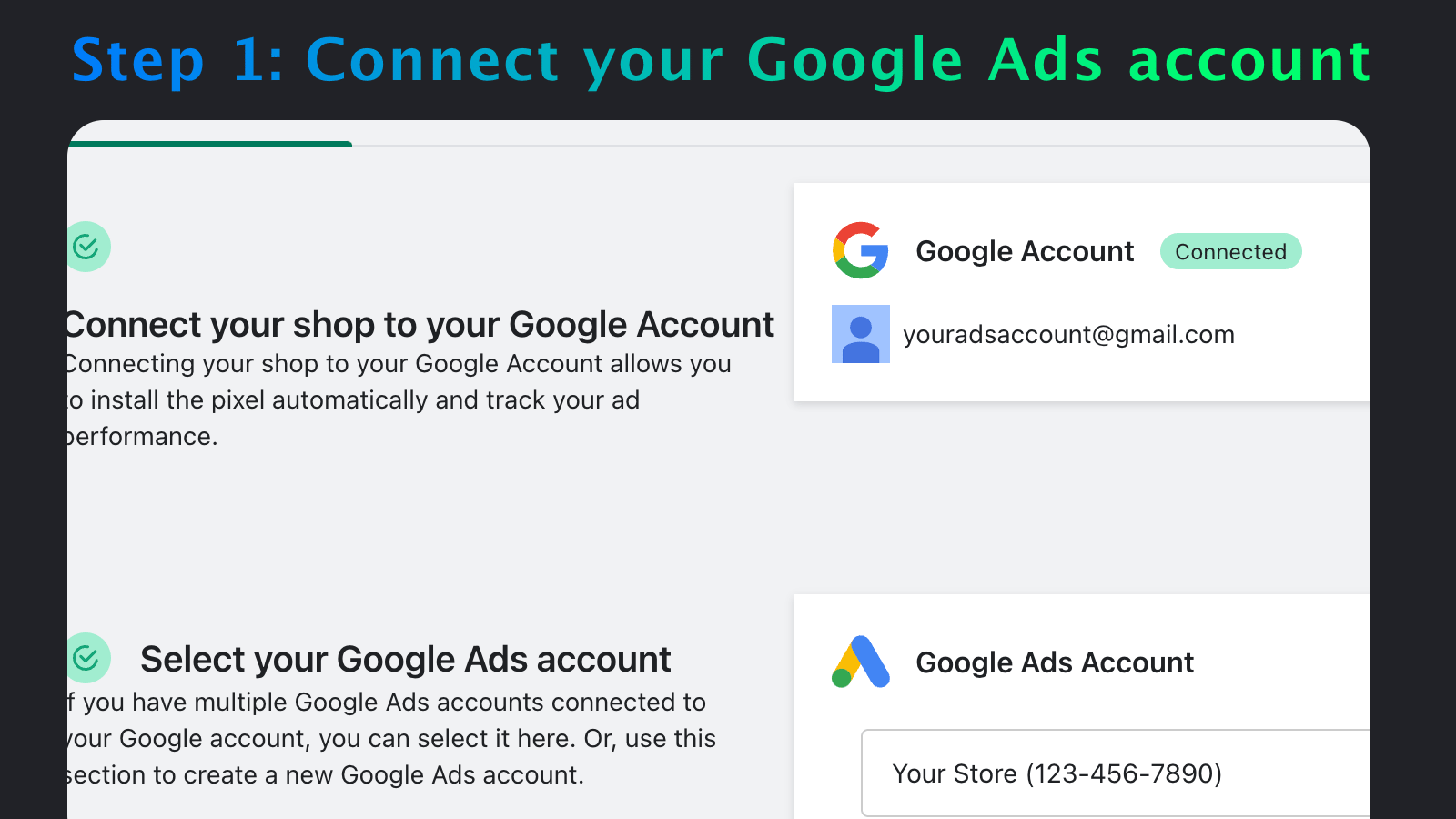 Step 1: Connect your Google Ads Account