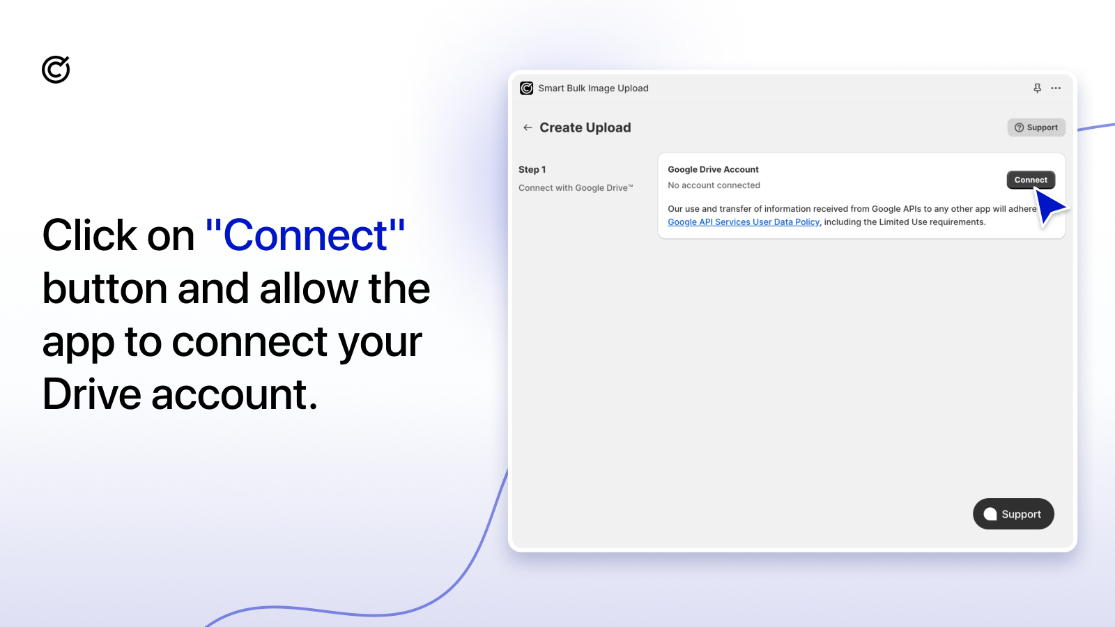 Step 2: Connect app to your Google Drive to reach product photos