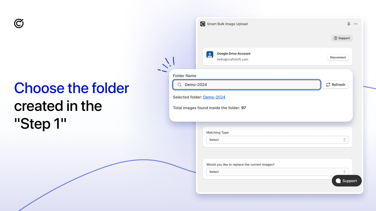 Step 3: Choose your folder that contains product images