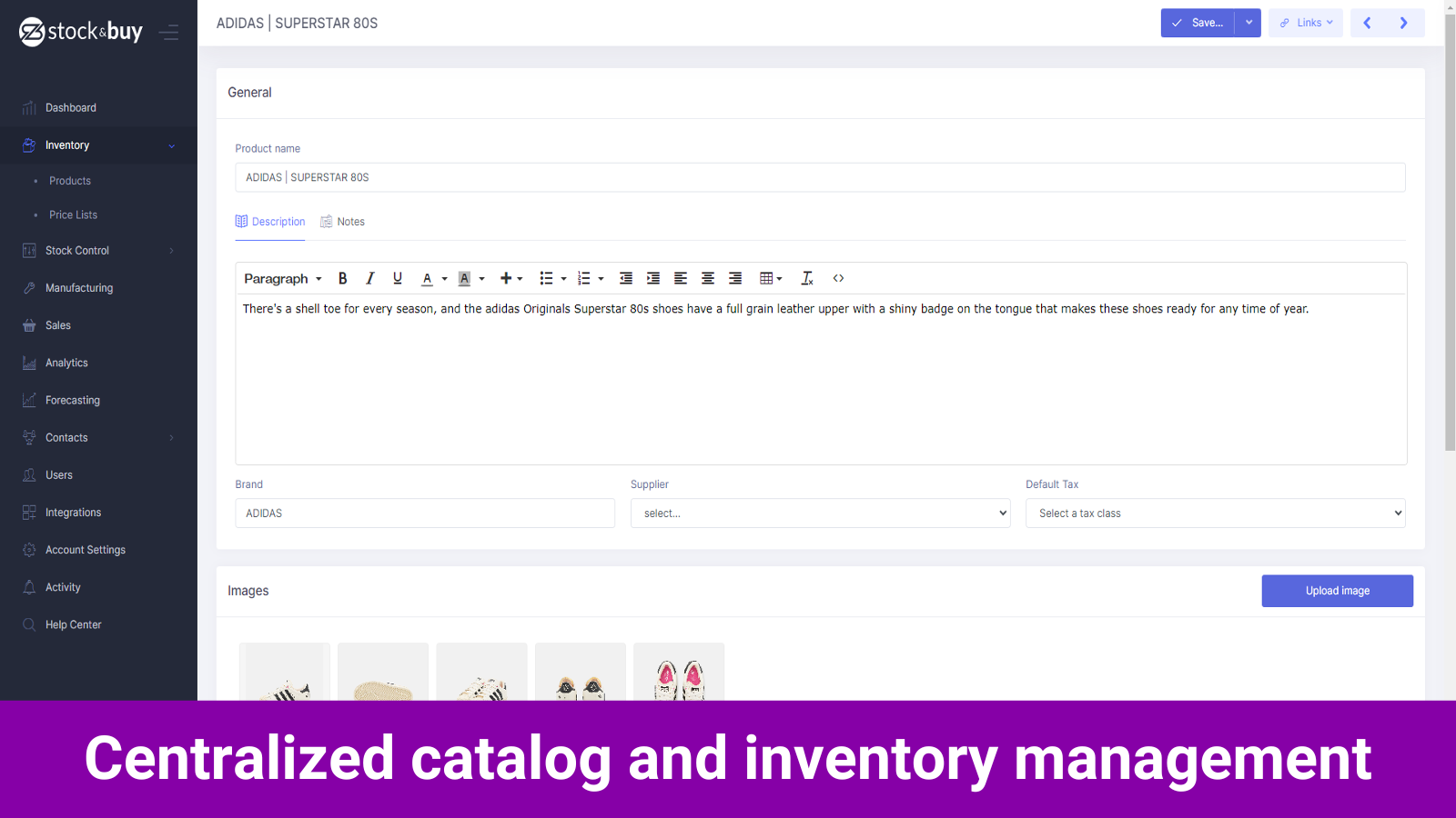 Stock&Buy - Centralized catalog and inventory management