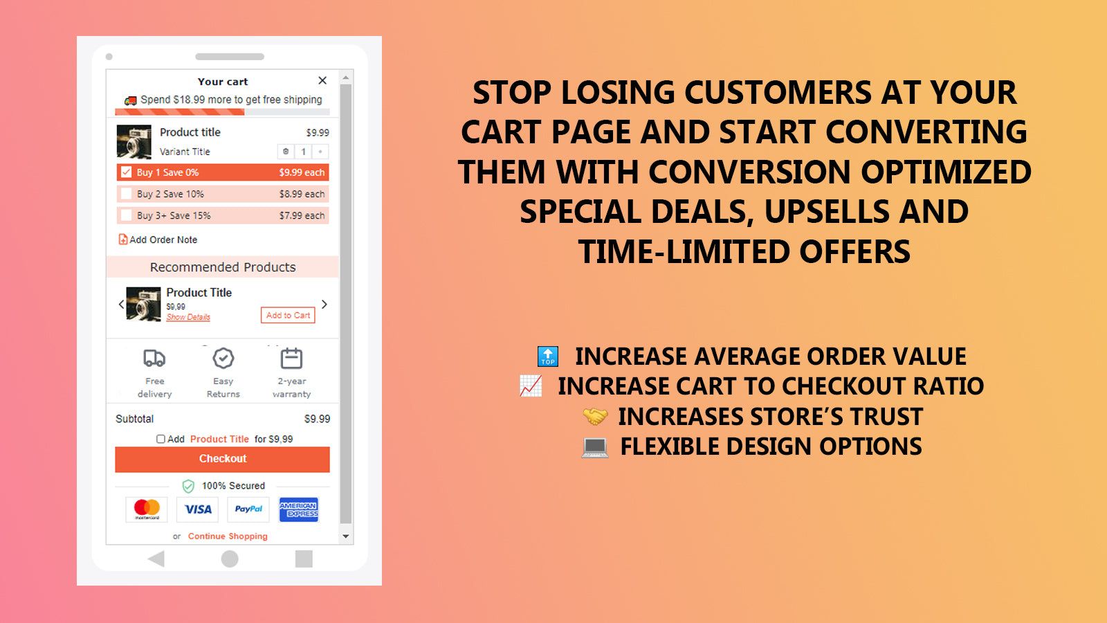 Stop losing customers at your cart page