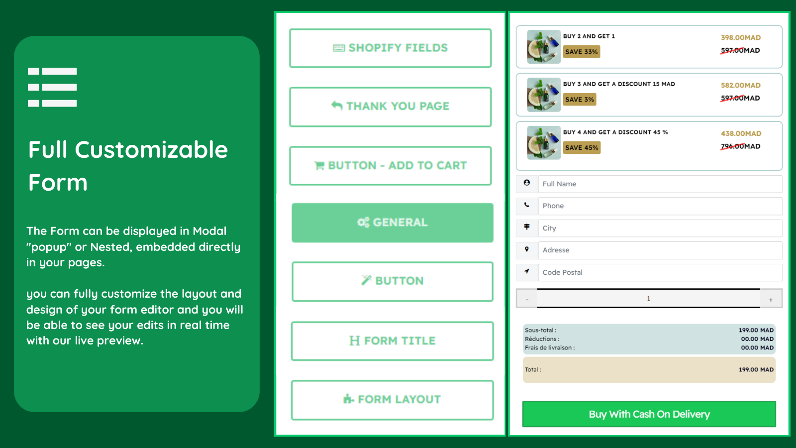 Store front codleadform app screenshot Form builder