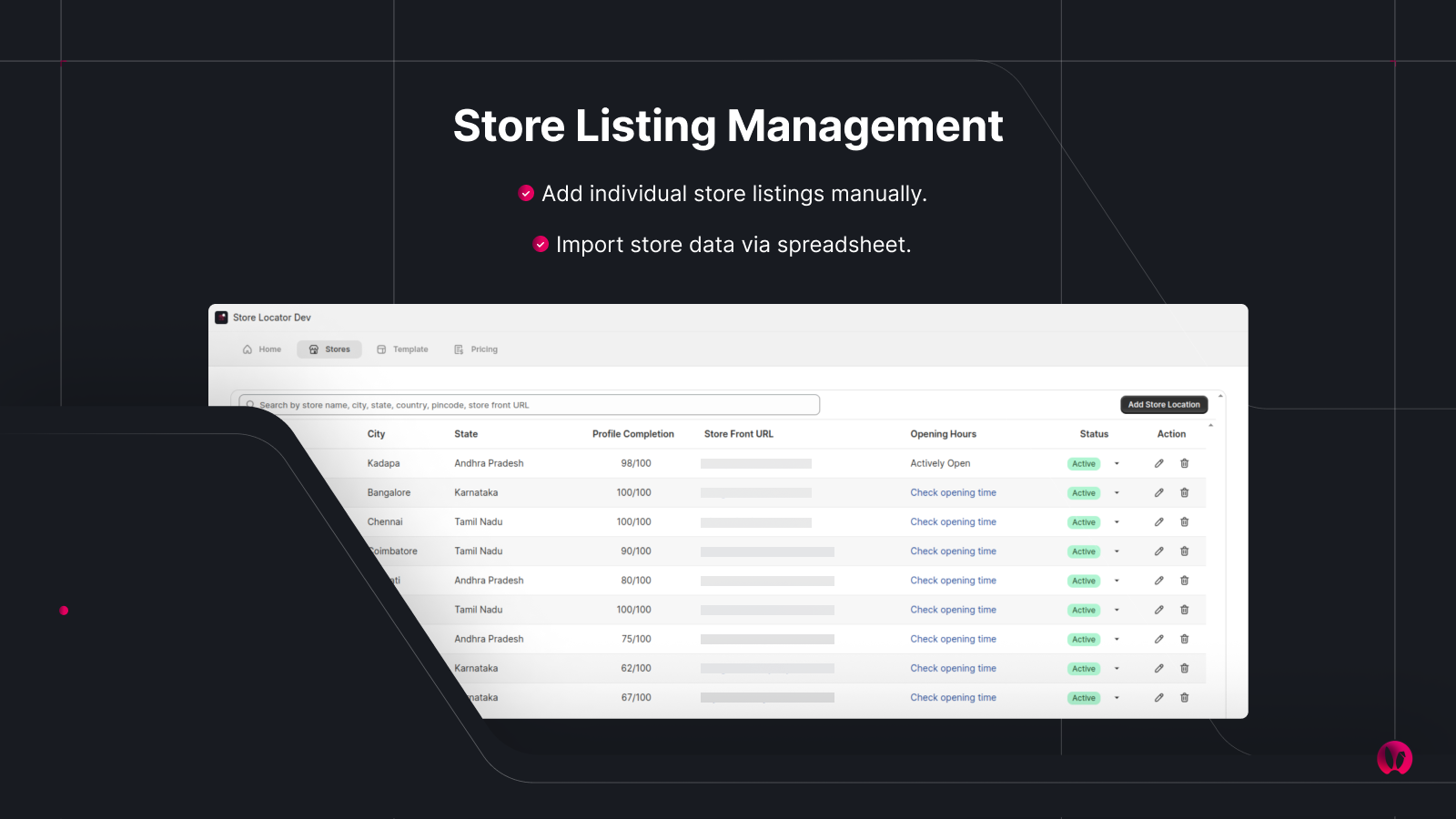 Store Listing Management