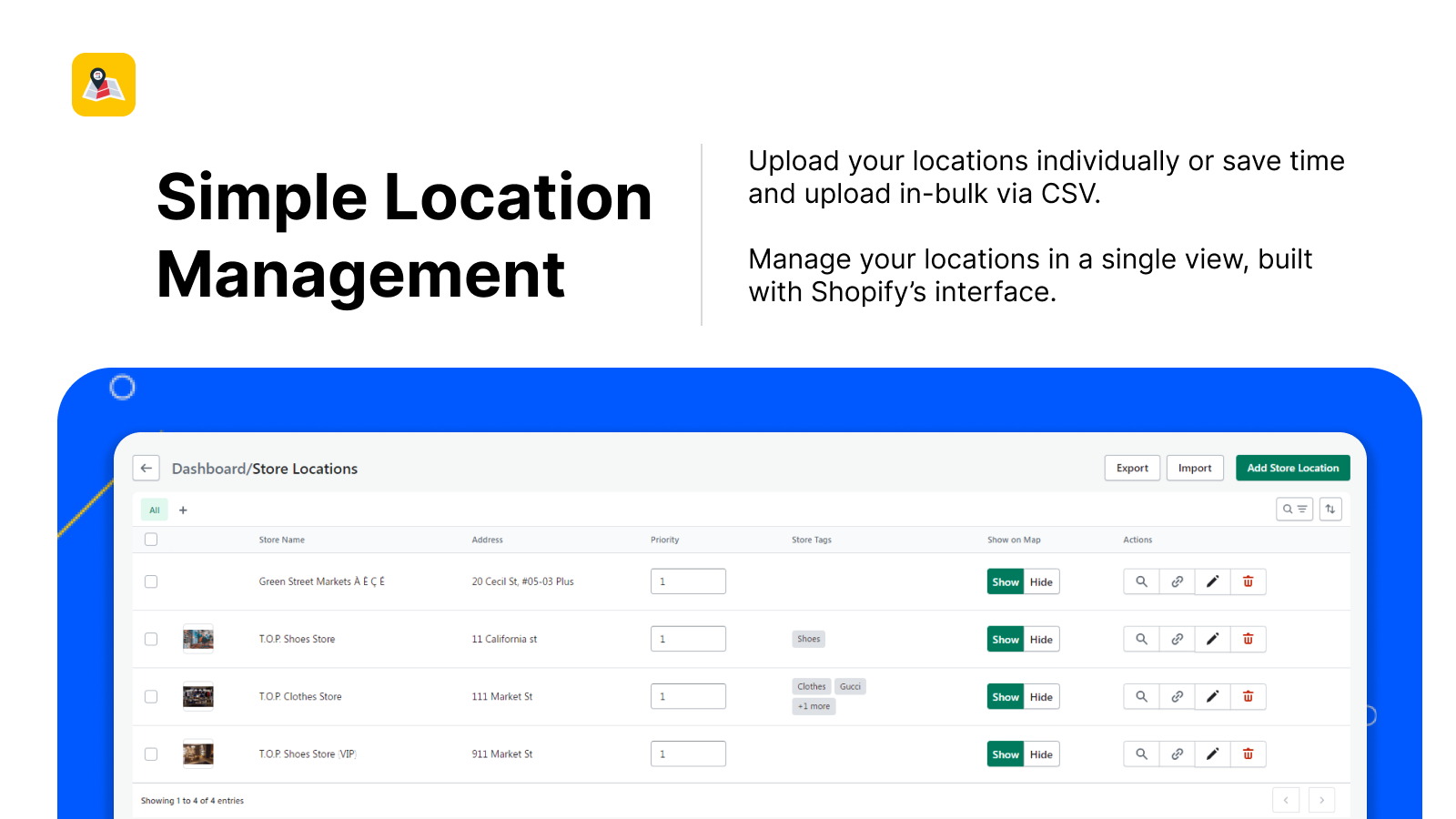 Store locator on backend 2