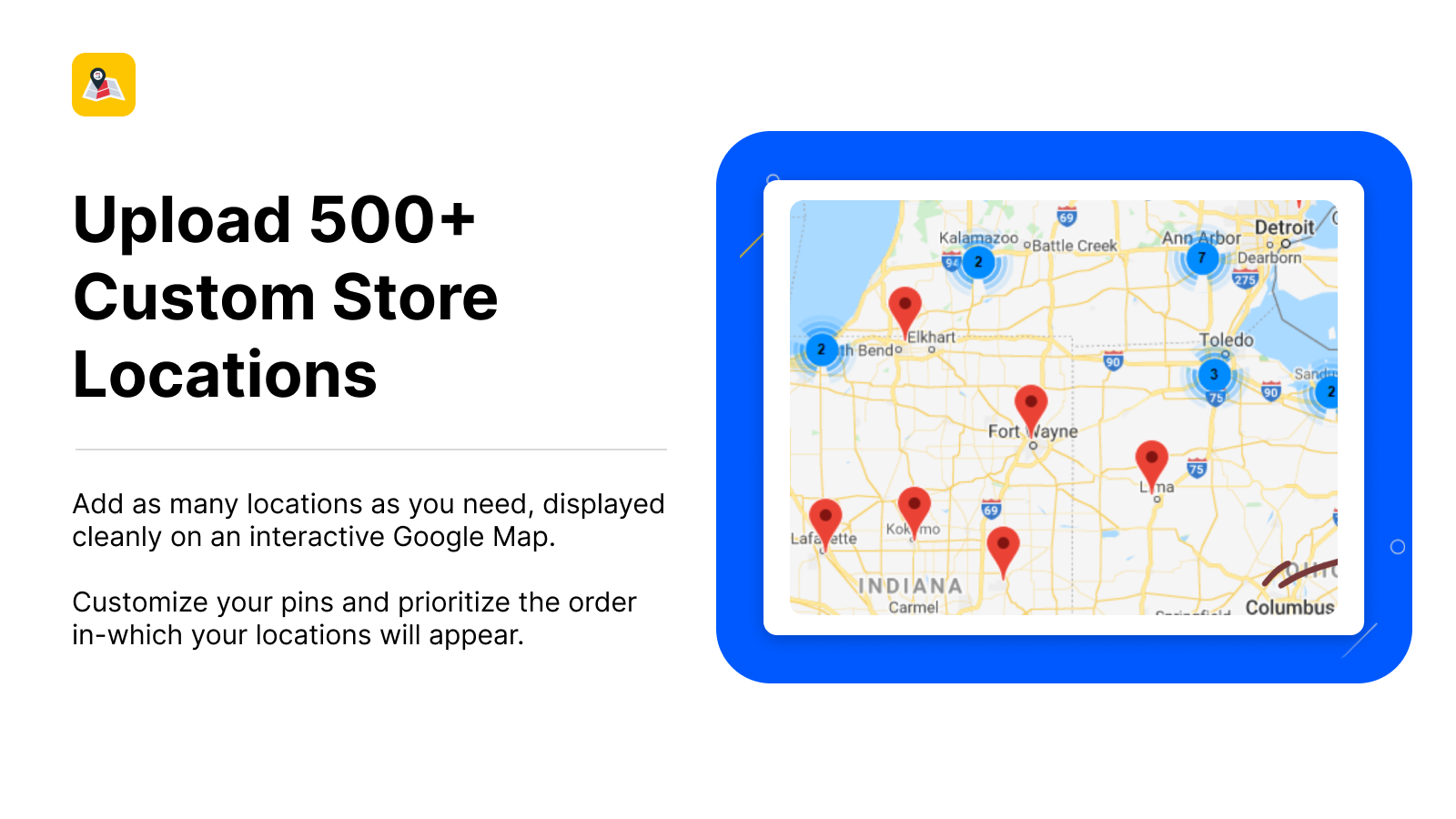 Store locator on frontend