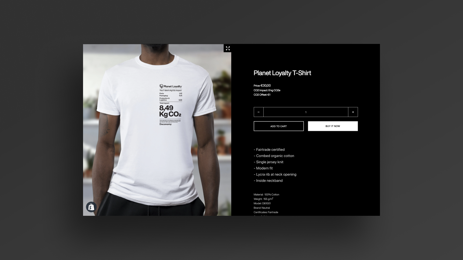 Storefront product view