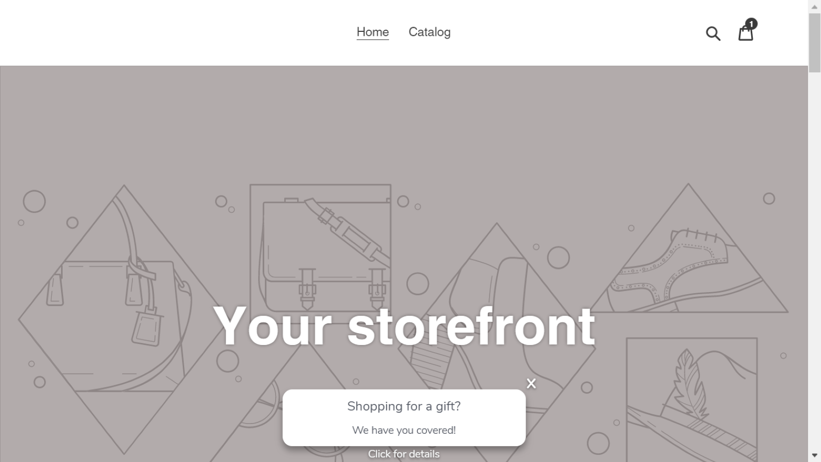 Storefront widget