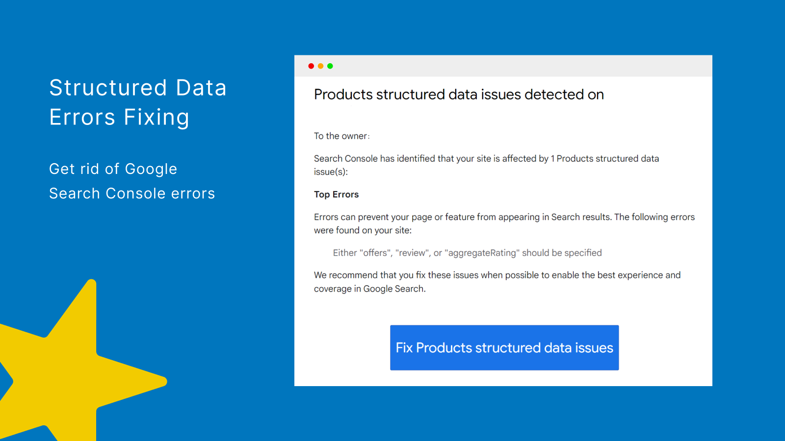 Structured data errors fixing