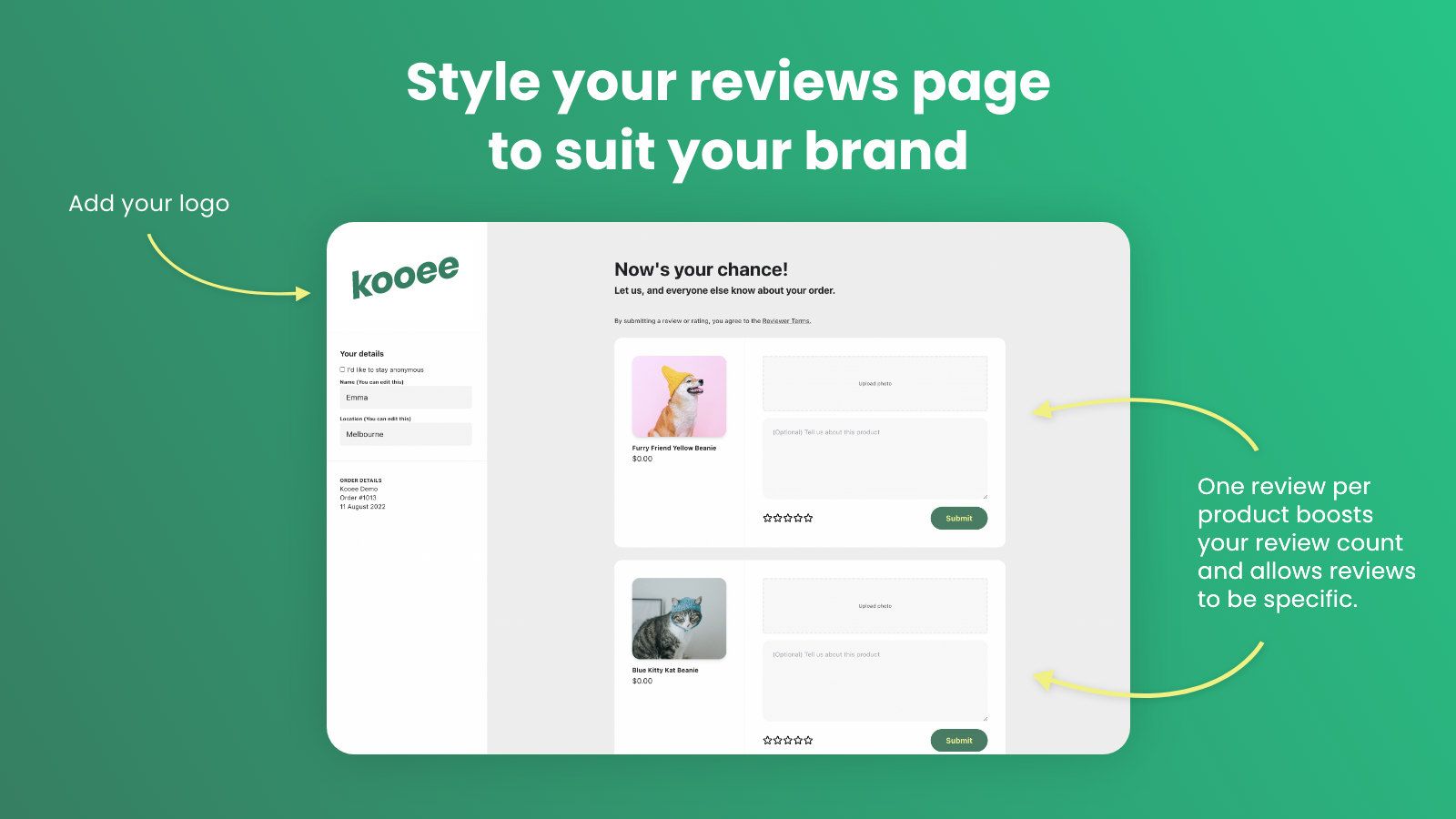 Style your review page