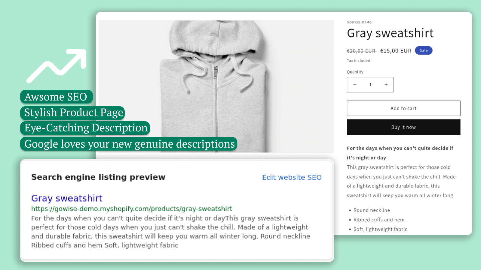 stylize your product page by enriching product description