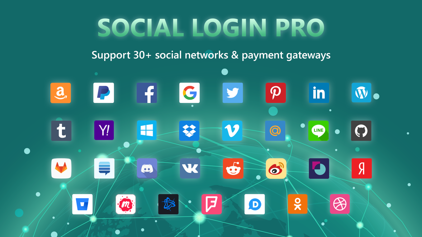 Support 30+ social networks