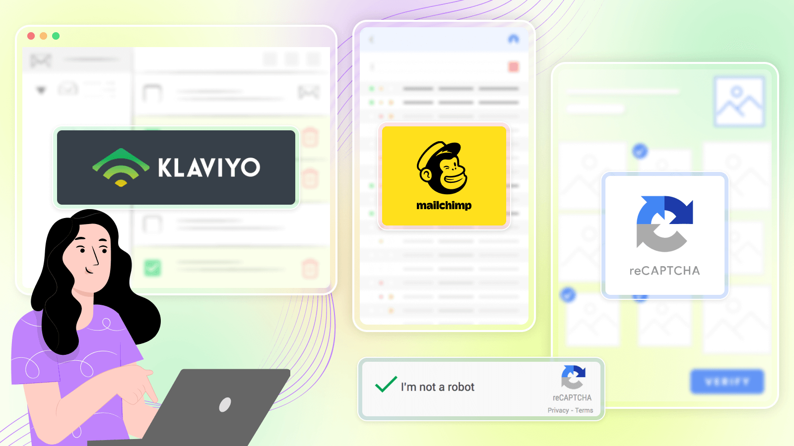 Supported with mailchimp, klaviyo and Google Recaptcha.
