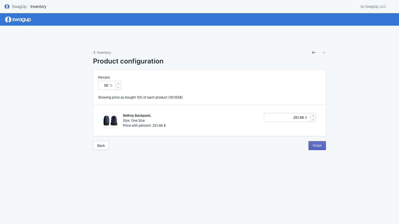 SwagUp - Shopify App Product Confirmation Page